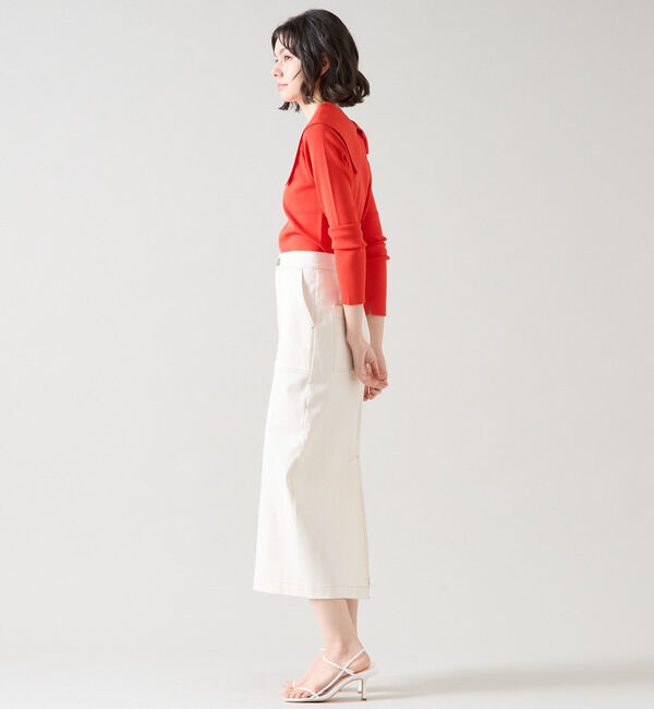 TIARA「ビッグカラーコンパクトニット」|ニット・セーター|