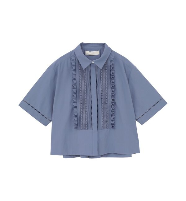 TIARA「【MARILYN MOON/マリリンムーン】フロントフリルブラウス（4261-137）」|シャツ・ブラウス|ブルー