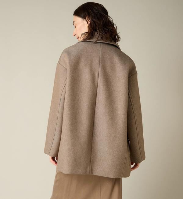 Liesse「ボンディングハーフPコート」|ピーコート|