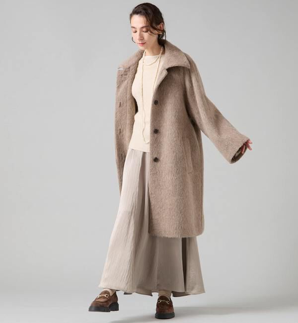 Liesse「シャギーステンカラーコート」|ステンカラーコート|