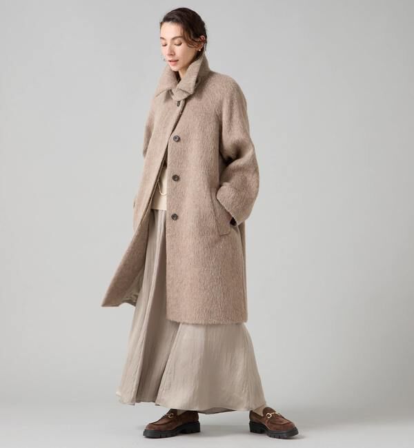 Liesse「シャギーステンカラーコート」|ステンカラーコート|