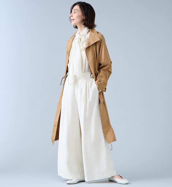 Liesse「ボウタイ付きギャザーブラウス」|シャツ・ブラウス|