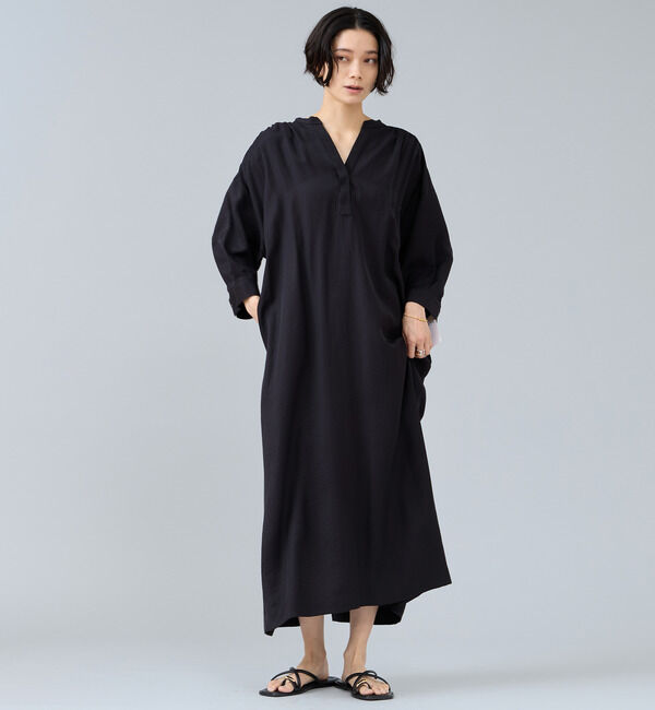 Liesse「バックギャザーワンピース」|ワンピース|ブラック