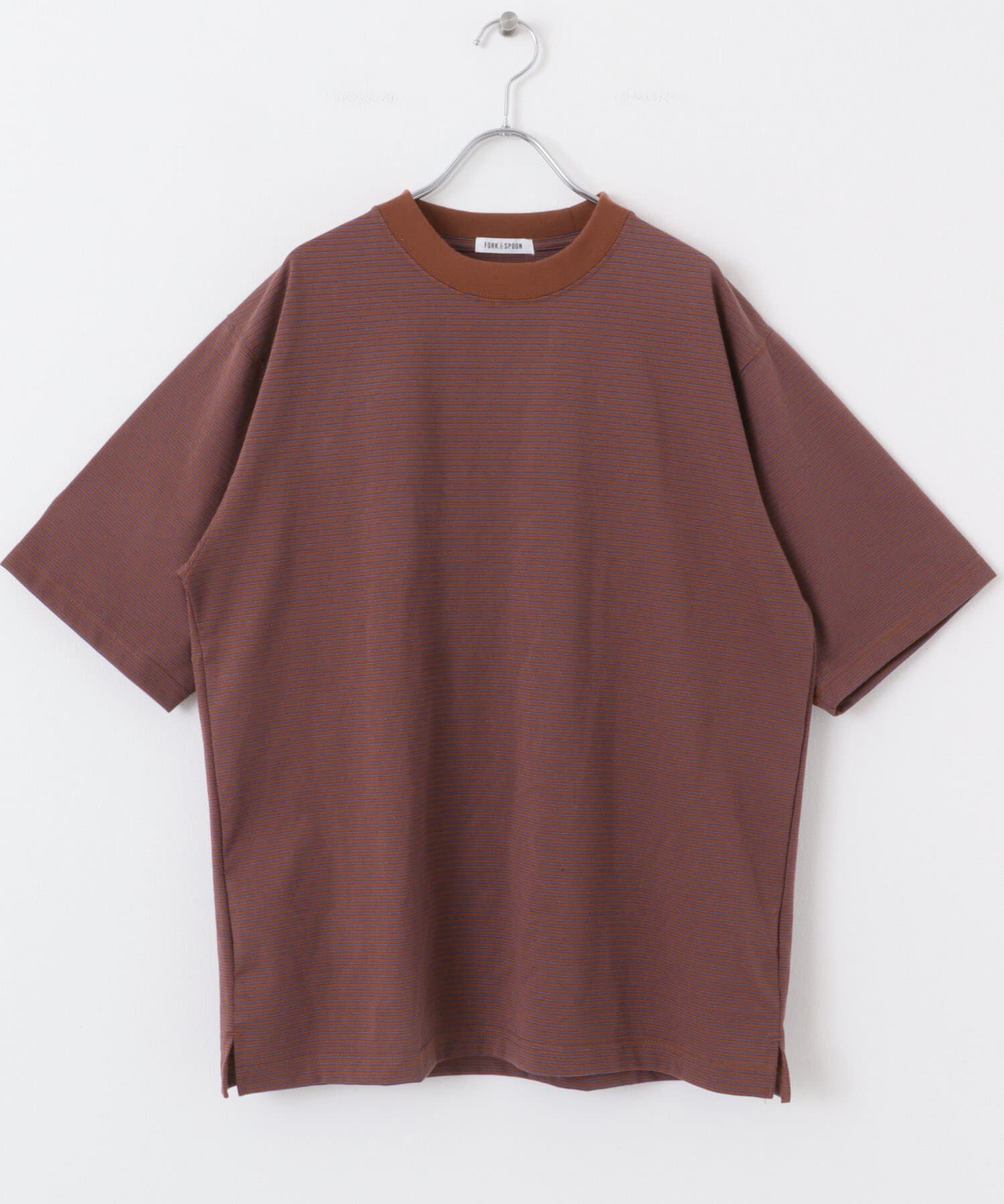 URBAN RESEARCH DOORS「FORK&SPOON　ボーダープレーティングショートスリーブTシャツ」|Tシャツ・カットソー|