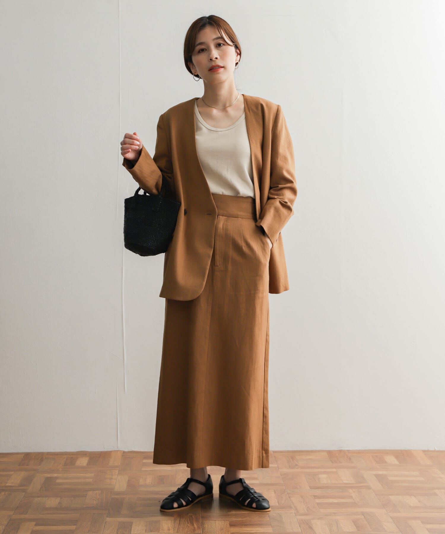 URBAN RESEARCH DOORS「コットンリネングルカスカート」|スカート|