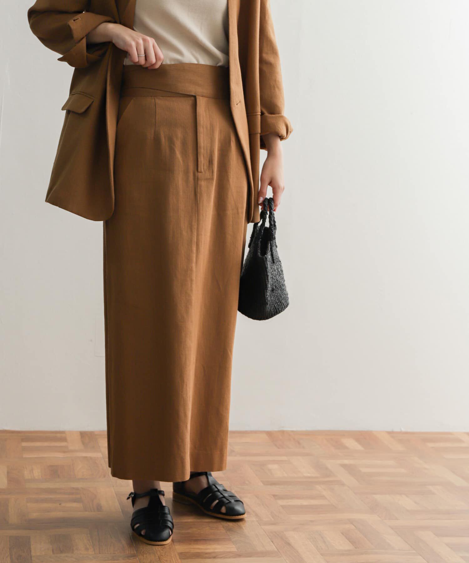 URBAN RESEARCH DOORS「コットンリネングルカスカート」|スカート|