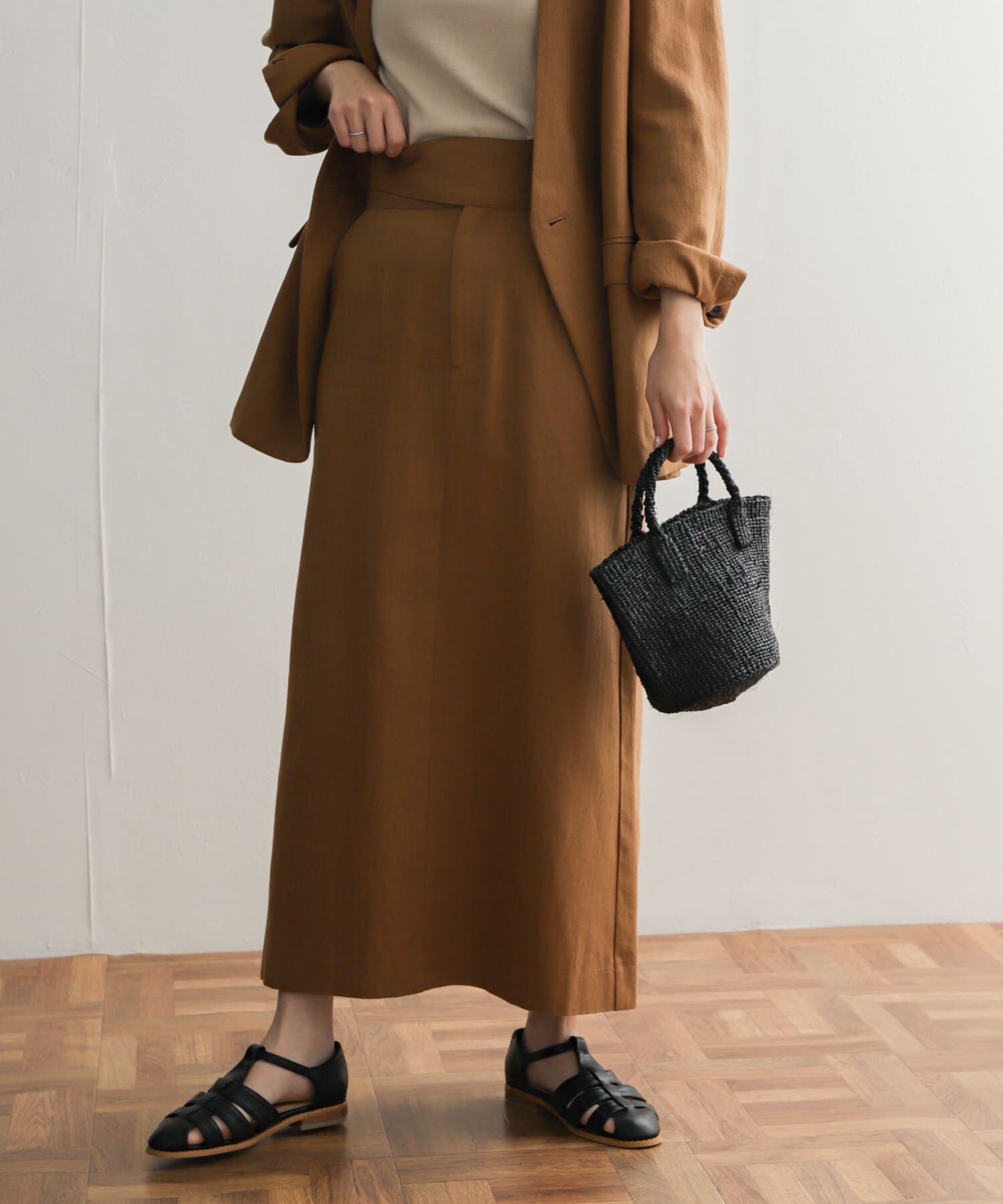 URBAN RESEARCH DOORS「コットンリネングルカスカート」|スカート|