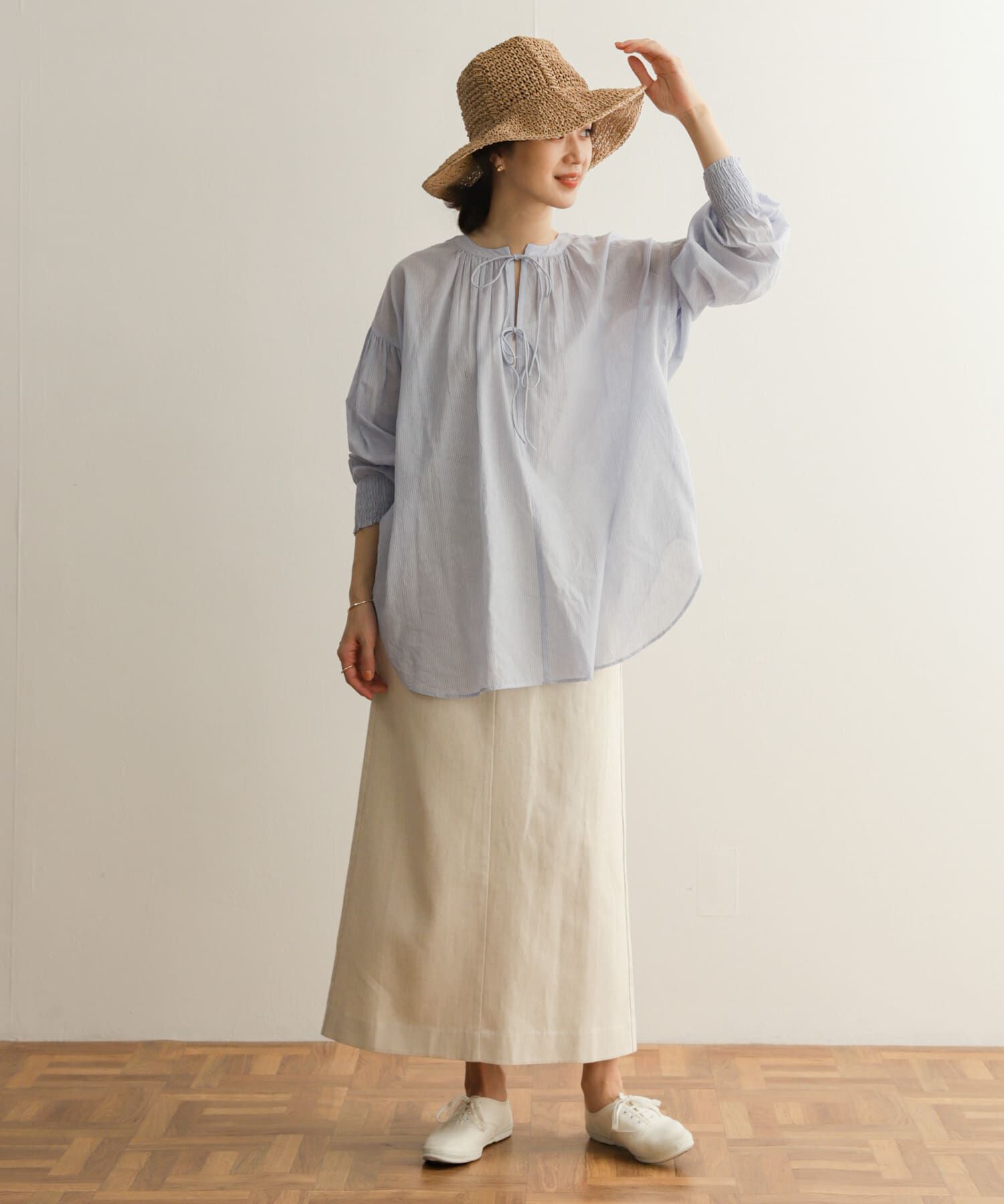 URBAN RESEARCH DOORS「コットンリネングルカスカート」|スカート|