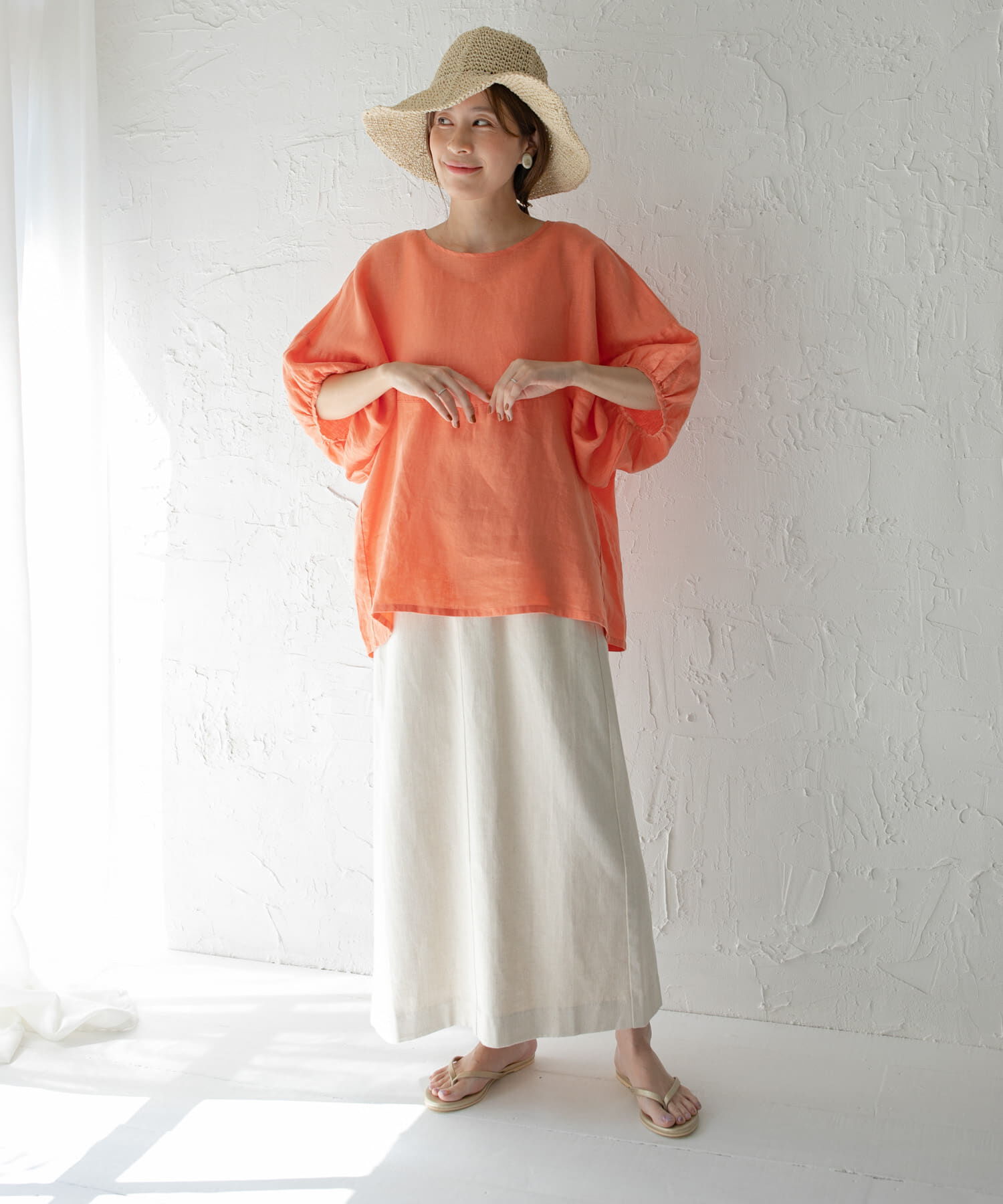 URBAN RESEARCH DOORS「コットンリネングルカスカート」|スカート|