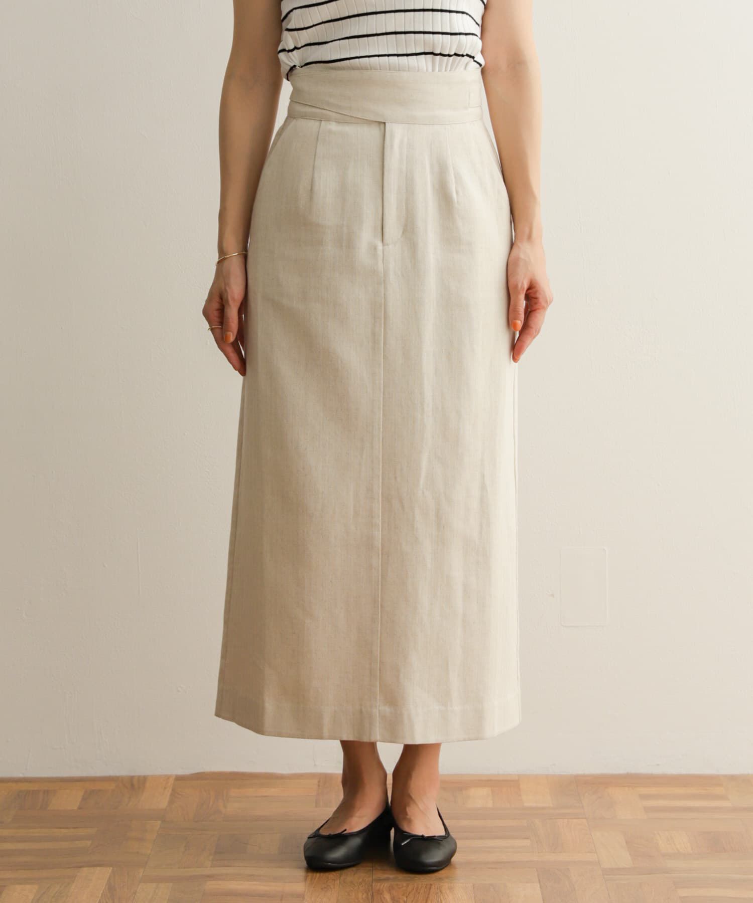 URBAN RESEARCH DOORS「コットンリネングルカスカート」|スカート|