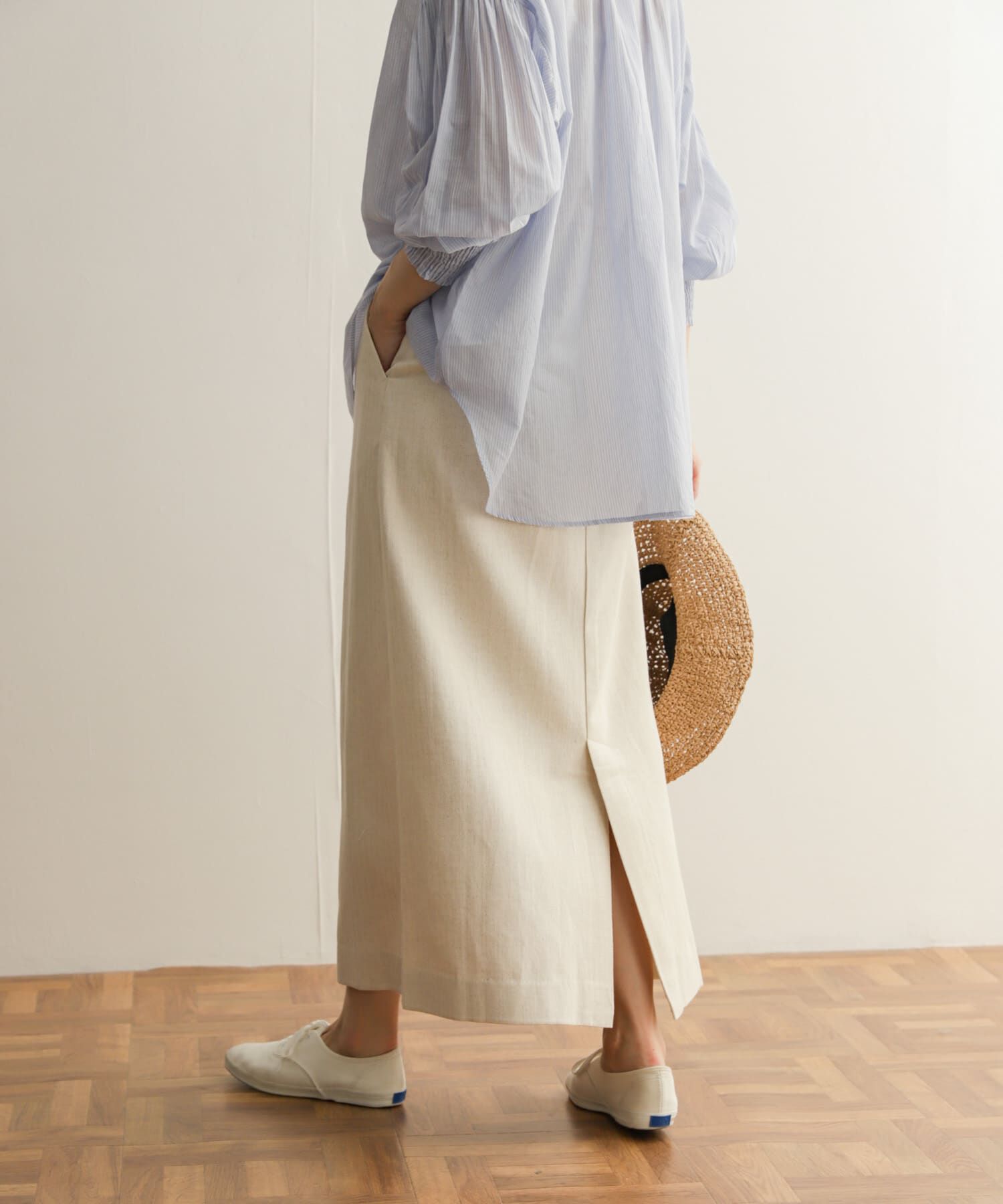 URBAN RESEARCH DOORS「コットンリネングルカスカート」|スカート|