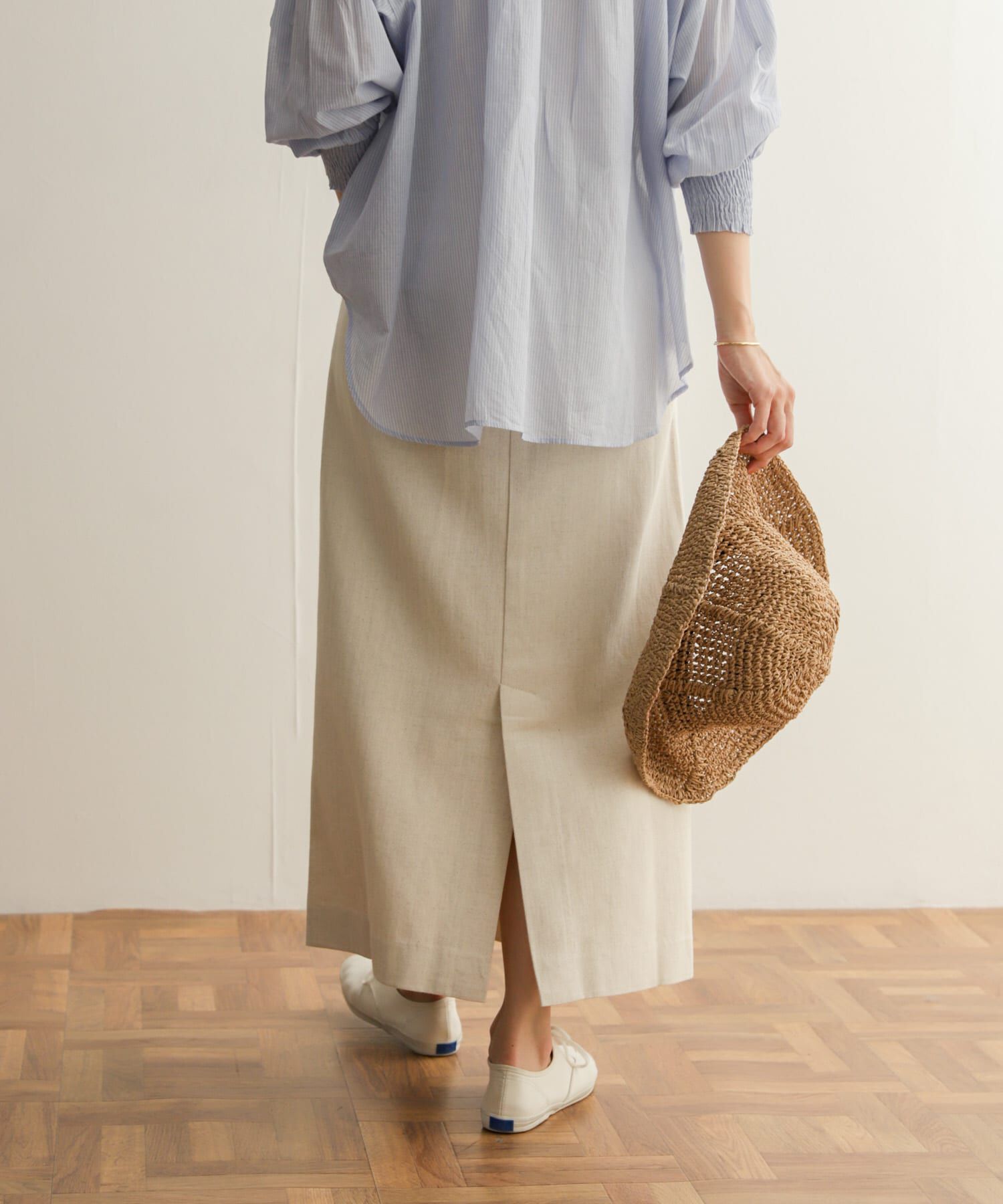 URBAN RESEARCH DOORS「コットンリネングルカスカート」|スカート|