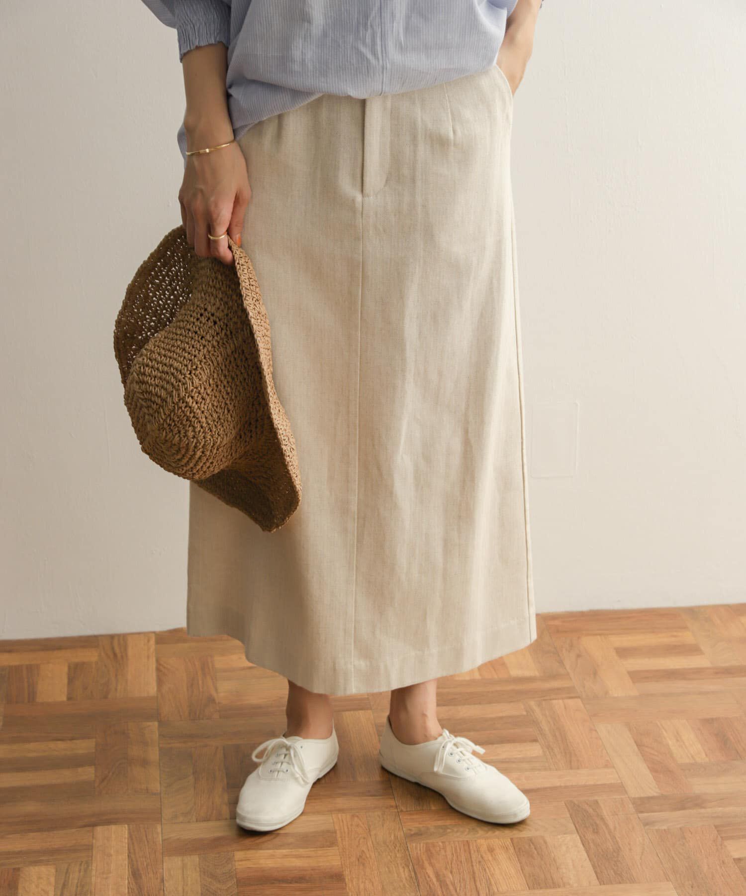 URBAN RESEARCH DOORS「コットンリネングルカスカート」|スカート|