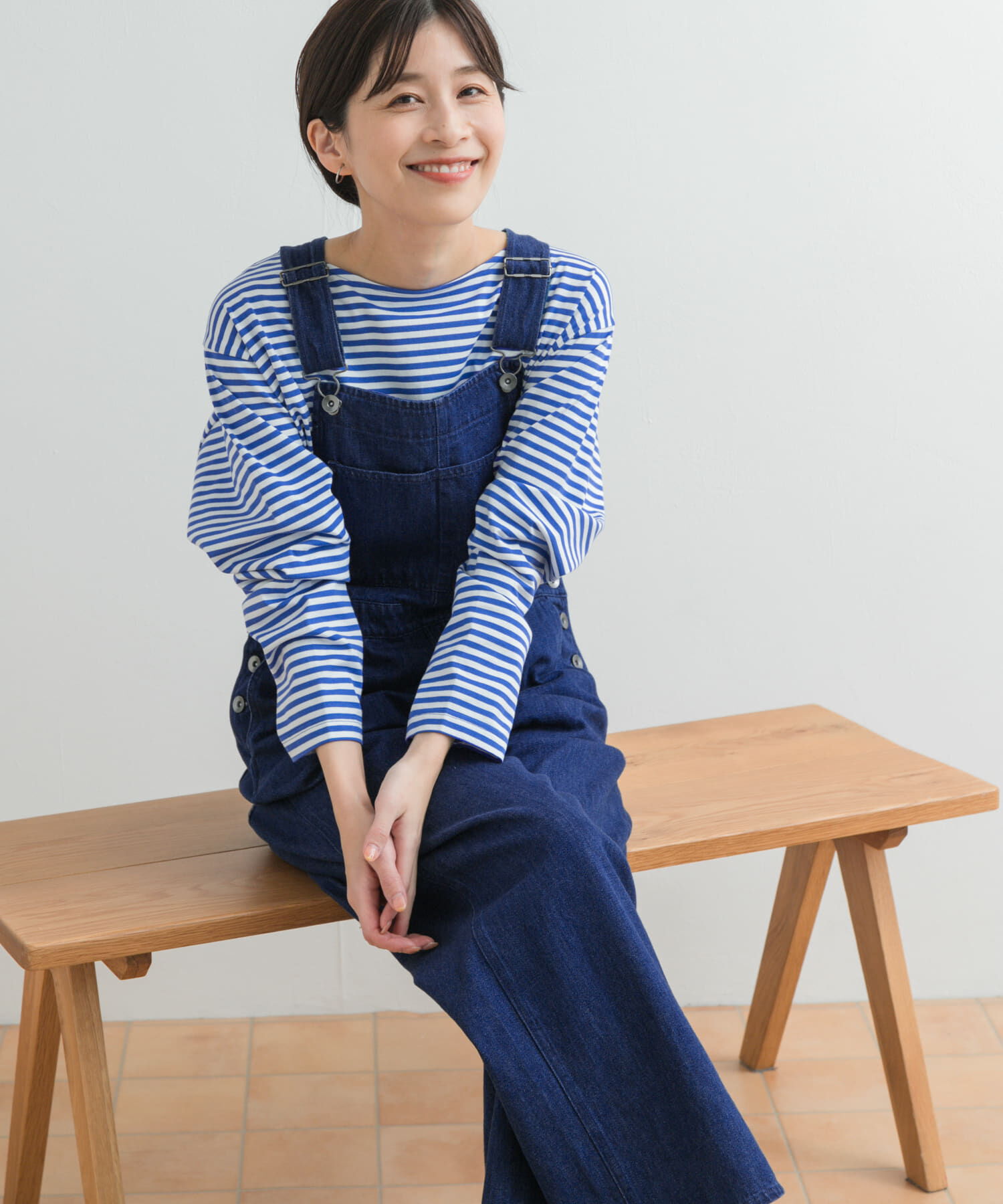 URBAN RESEARCH DOORS「Denim Salopette」|スカート|インディゴブルー