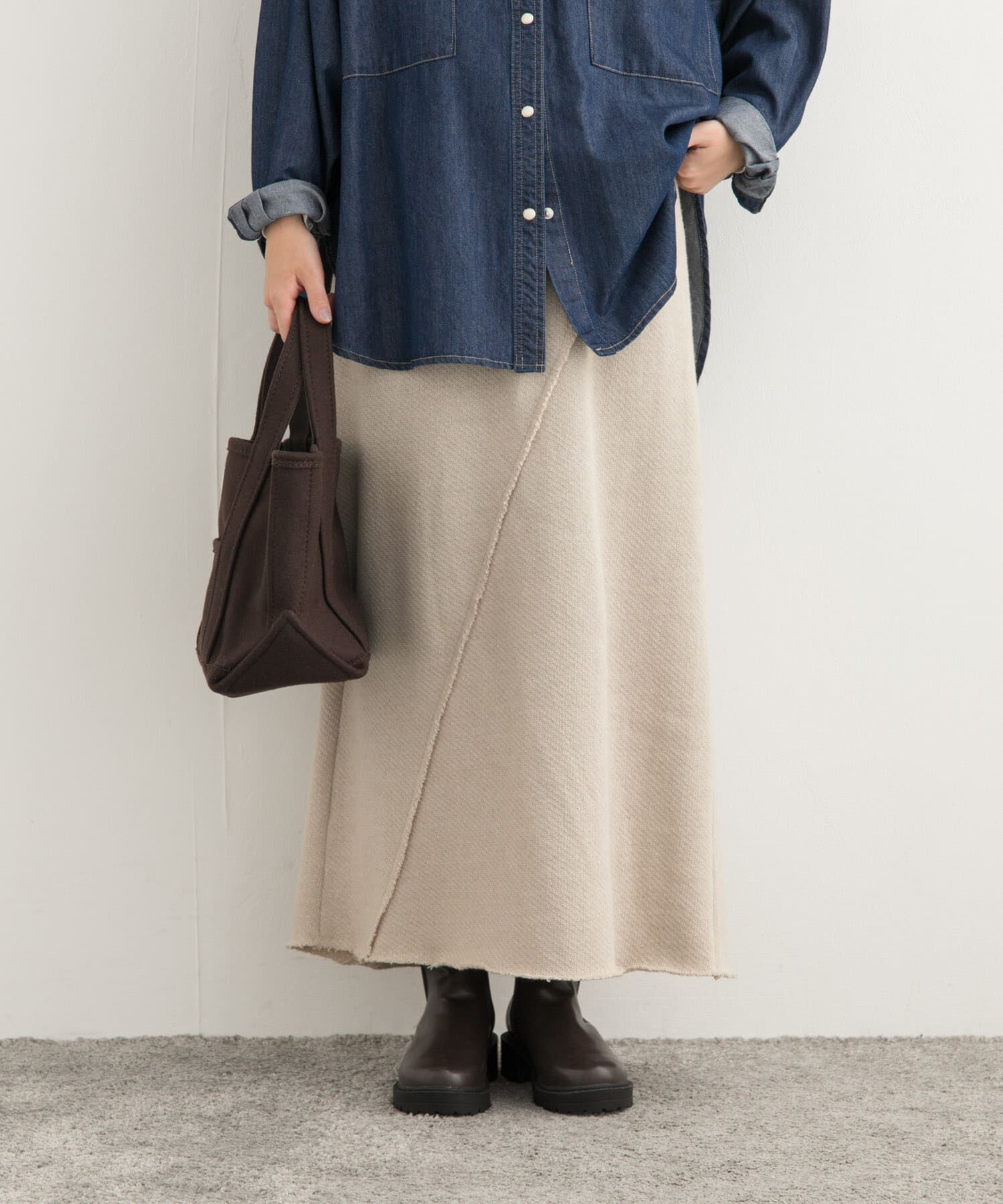 URBAN RESEARCH DOORS「ローゲージインレイイージースカート」|スカート|