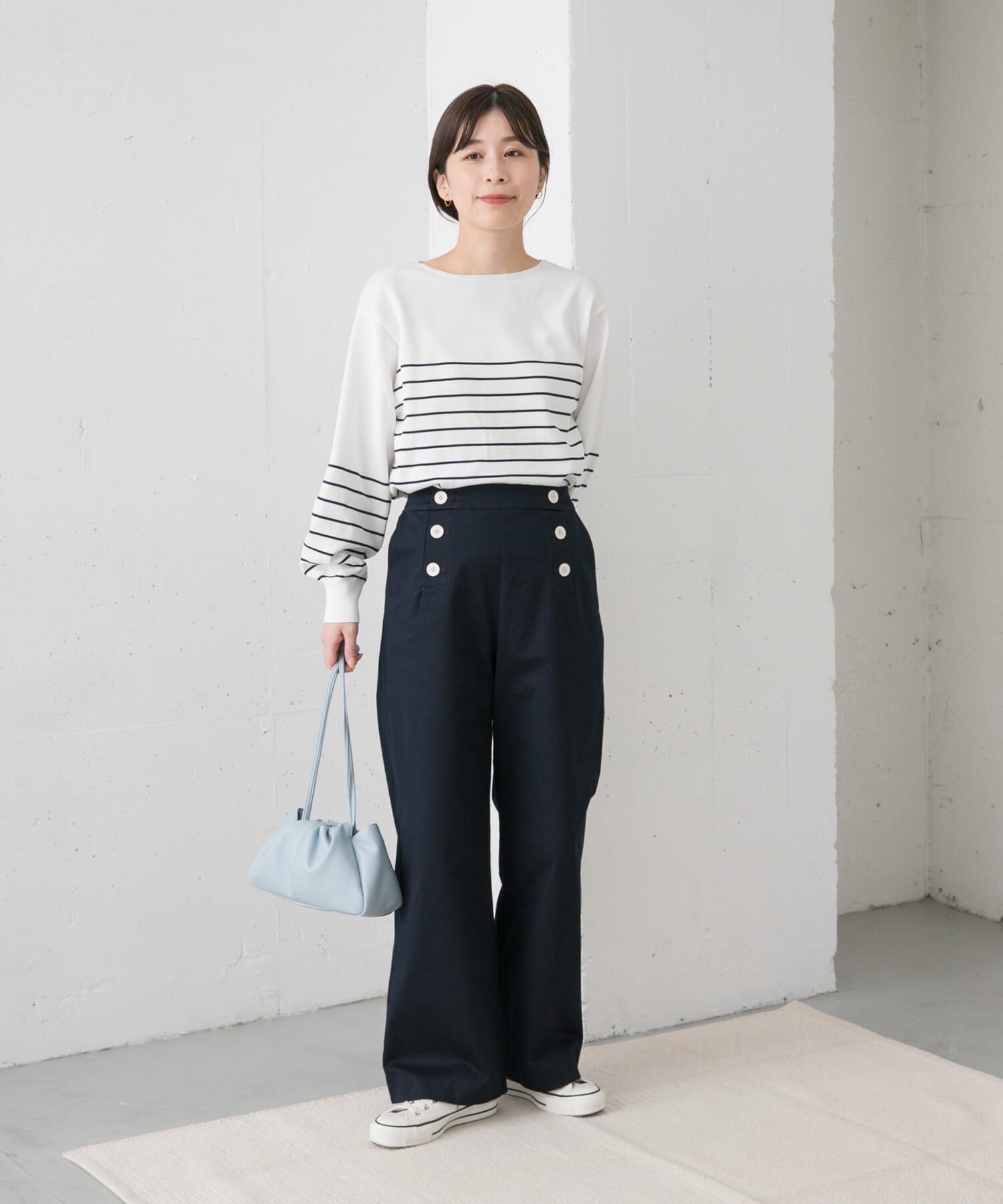 URBAN RESEARCH DOORS「ウォッシャブルUVボーダーニット」|ニット・セーター|