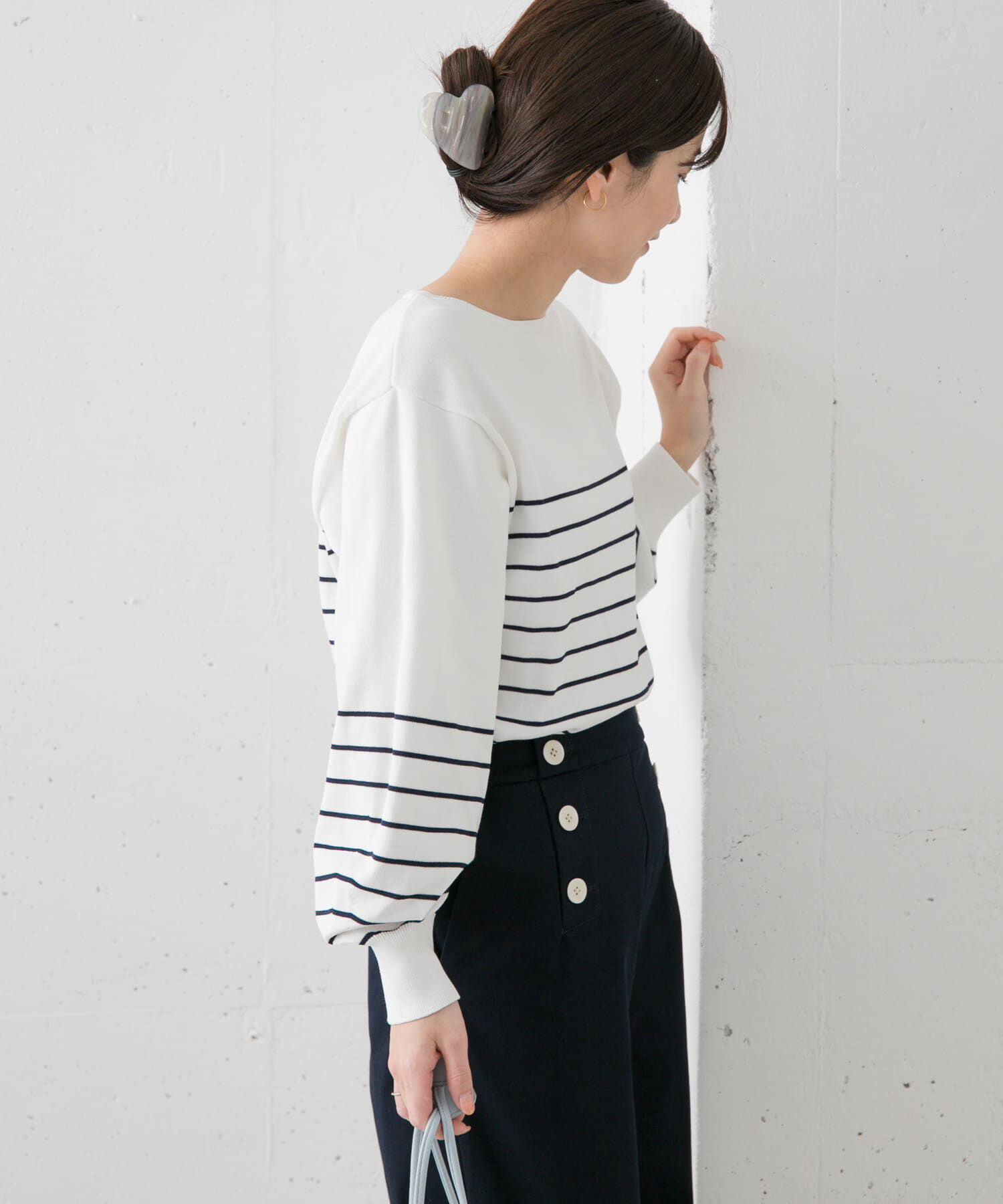 URBAN RESEARCH DOORS「ウォッシャブルUVボーダーニット」|ニット・セーター|