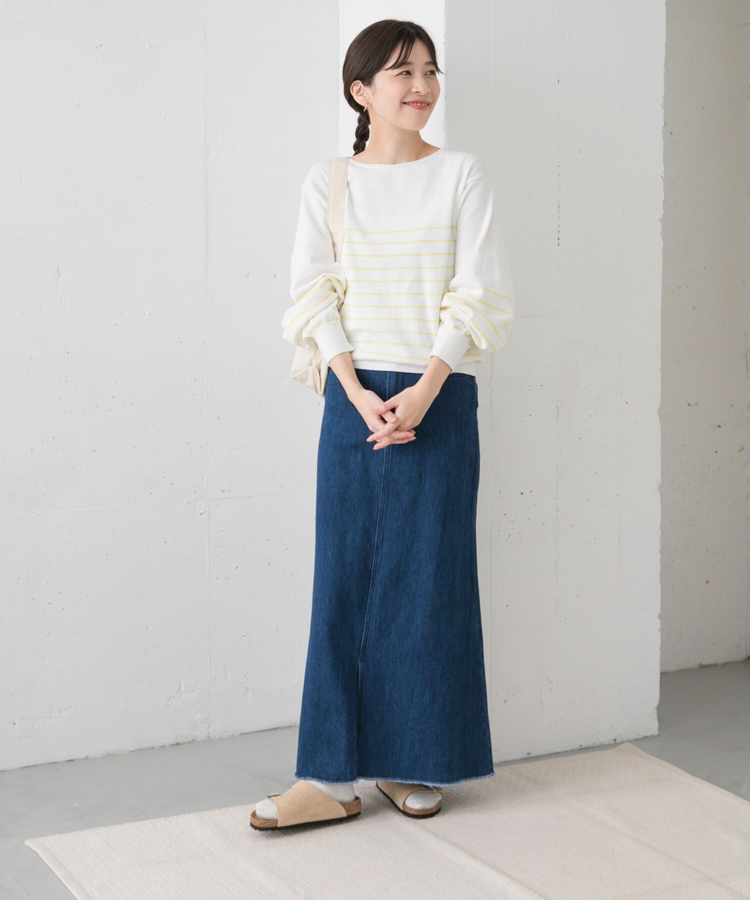 URBAN RESEARCH DOORS「ウォッシャブルUVボーダーニット」|ニット・セーター|