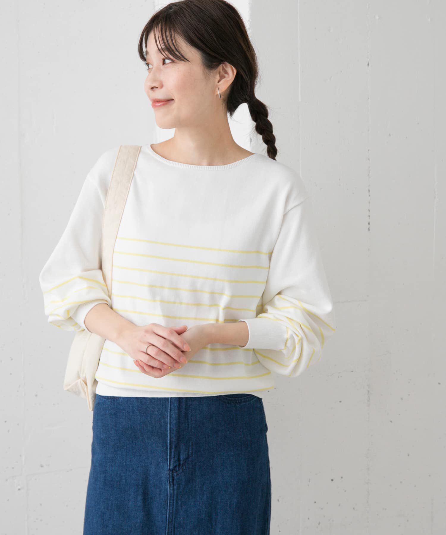 URBAN RESEARCH DOORS「ウォッシャブルUVボーダーニット」|ニット・セーター|