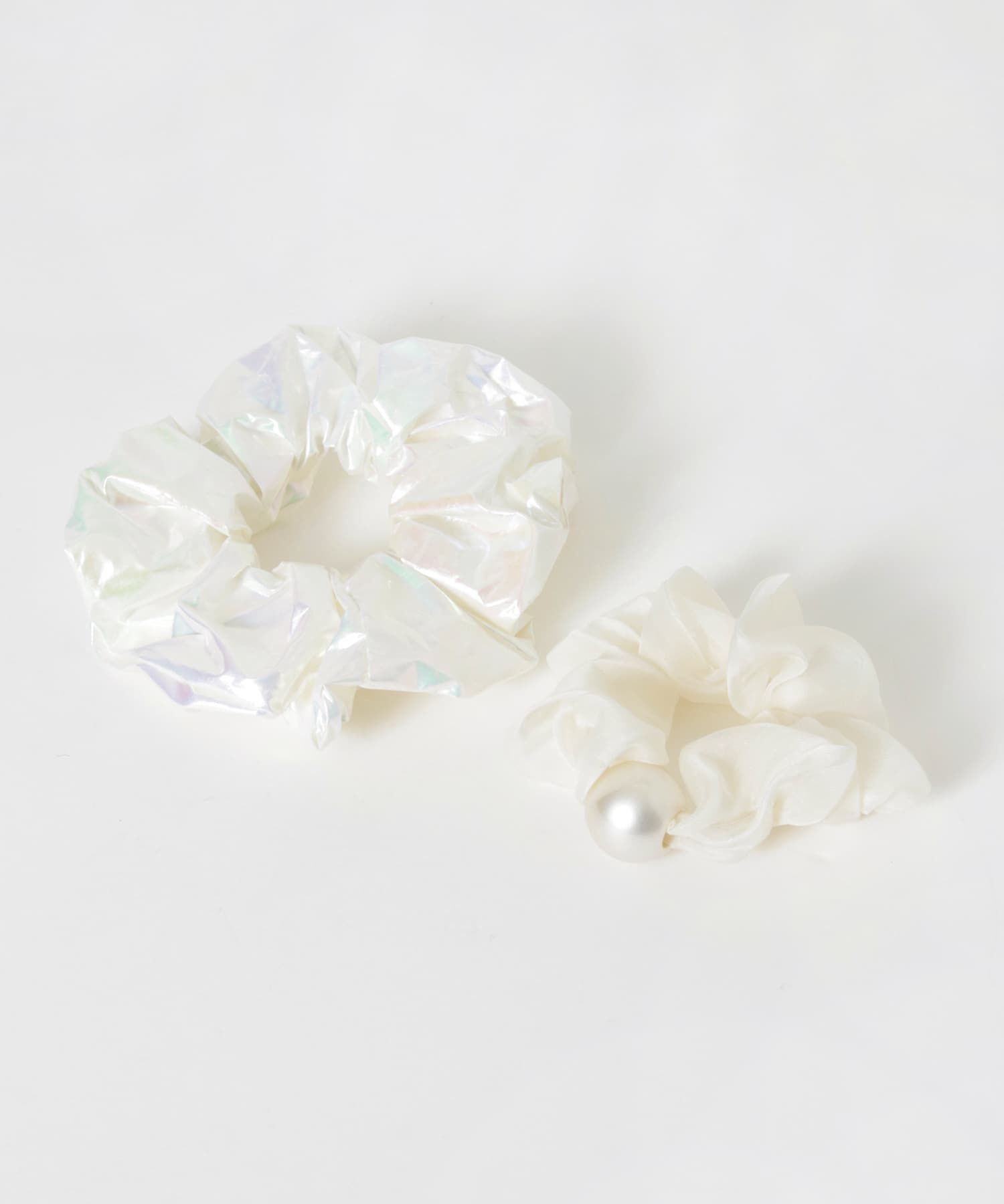 SMELLY「メタリックパール2セットシュシュ」|ヘアゴム・シュシュ|