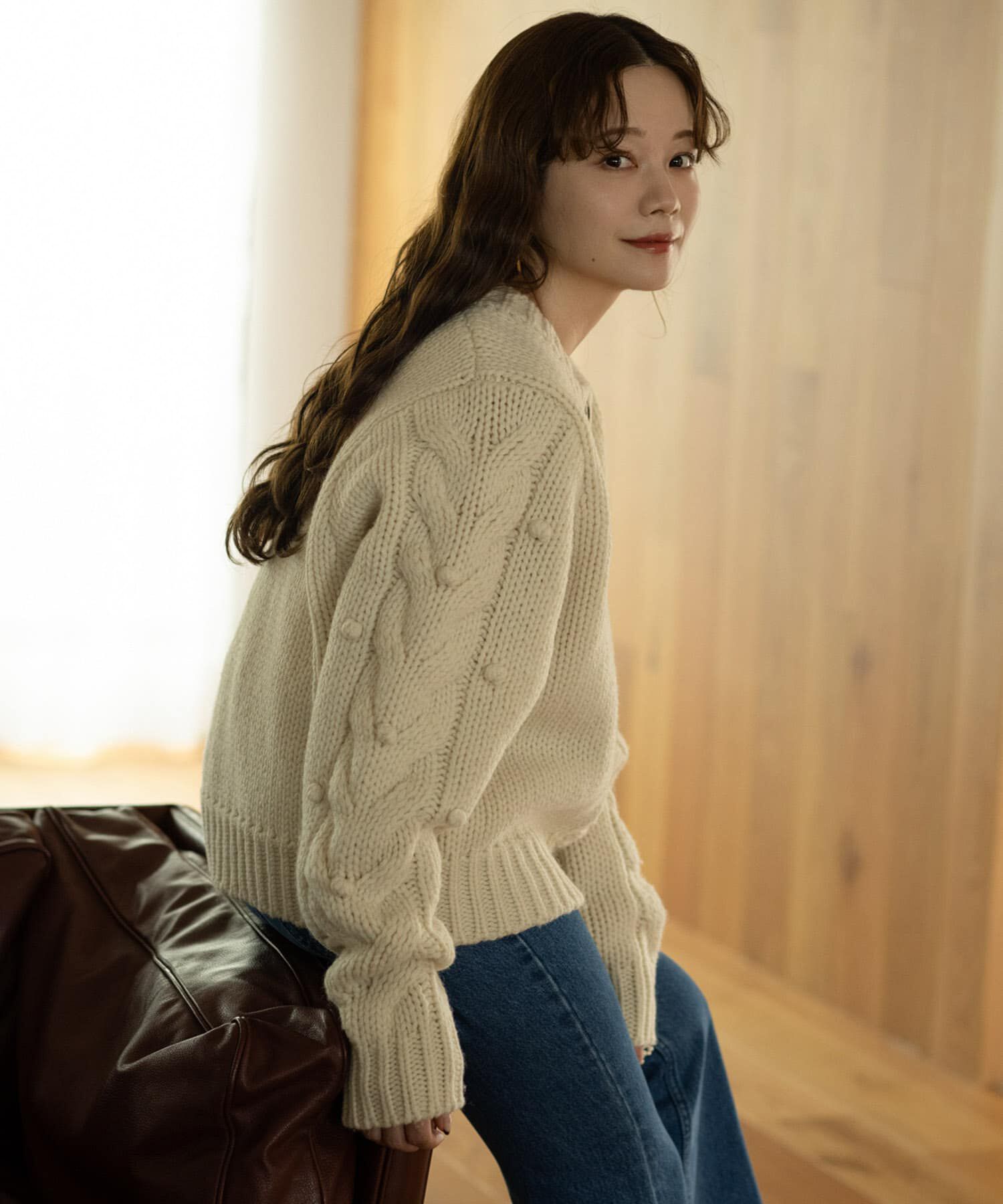 Sonny Label 「『WEB/一部店舗限定』NaokoTakayamaニットカーディガン」|カーディガン|