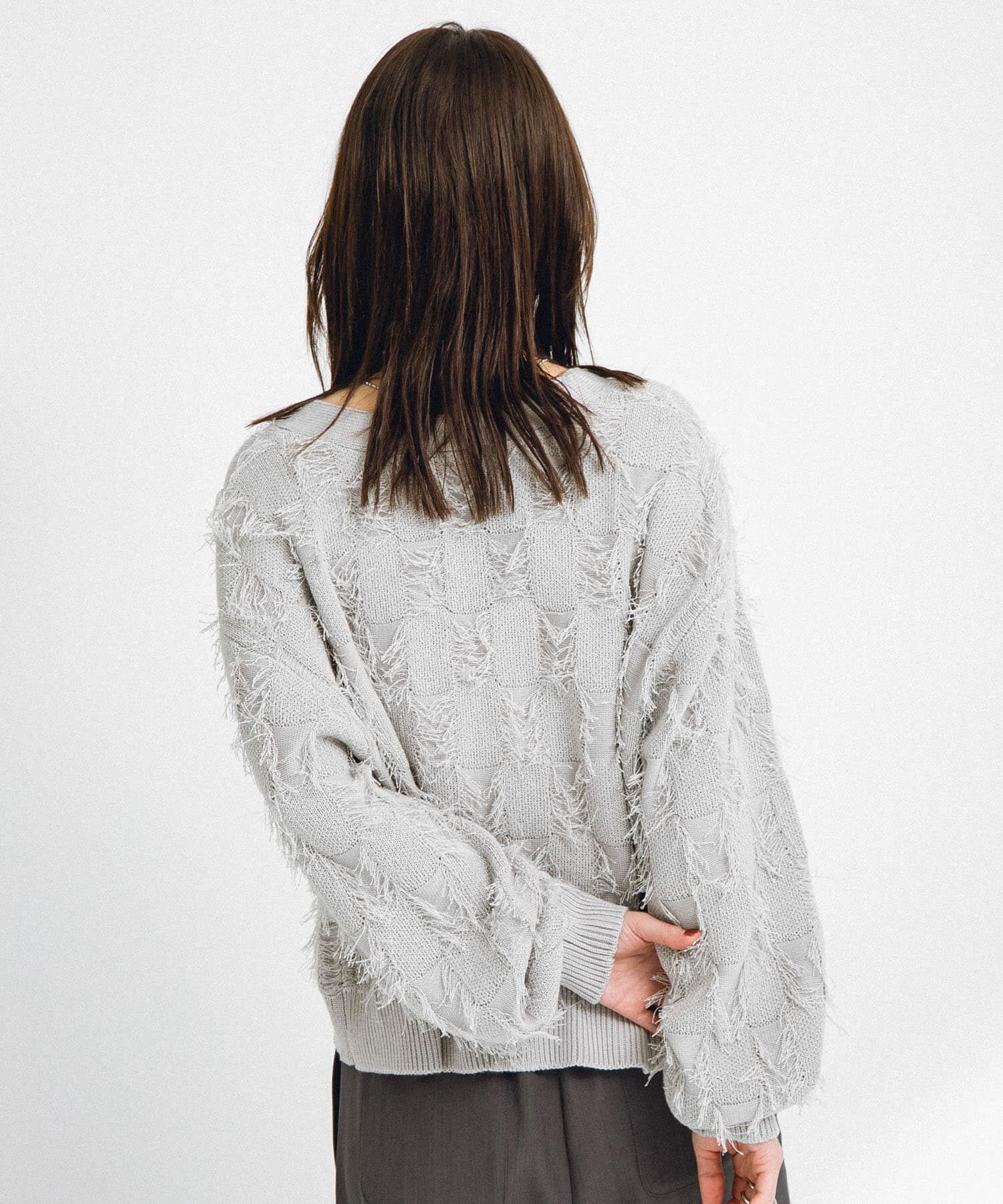 Sonny Label 「フェザーフリンジニットカーディガン」|カーディガン|