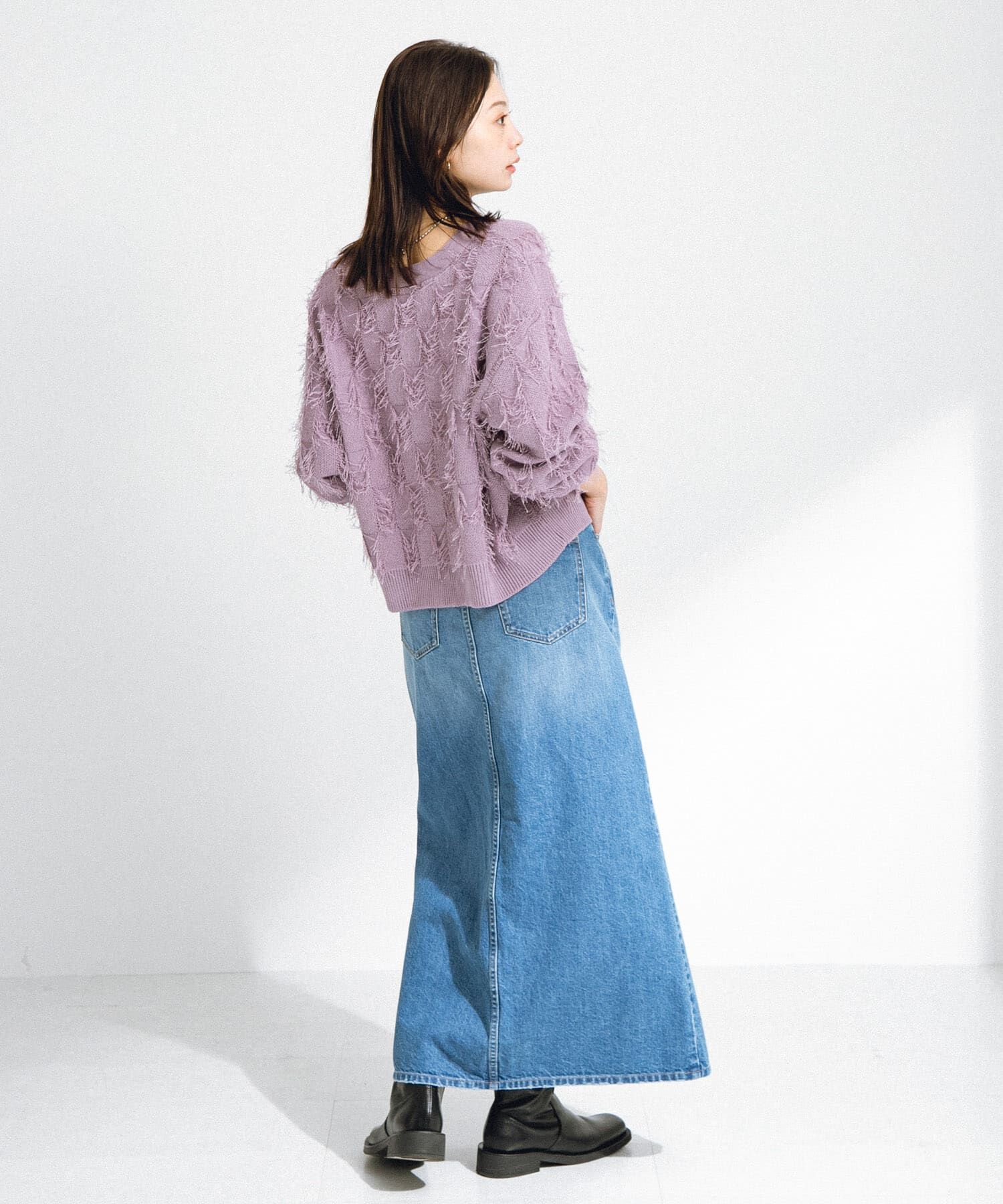 Sonny Label 「フェザーフリンジニットカーディガン」|カーディガン|