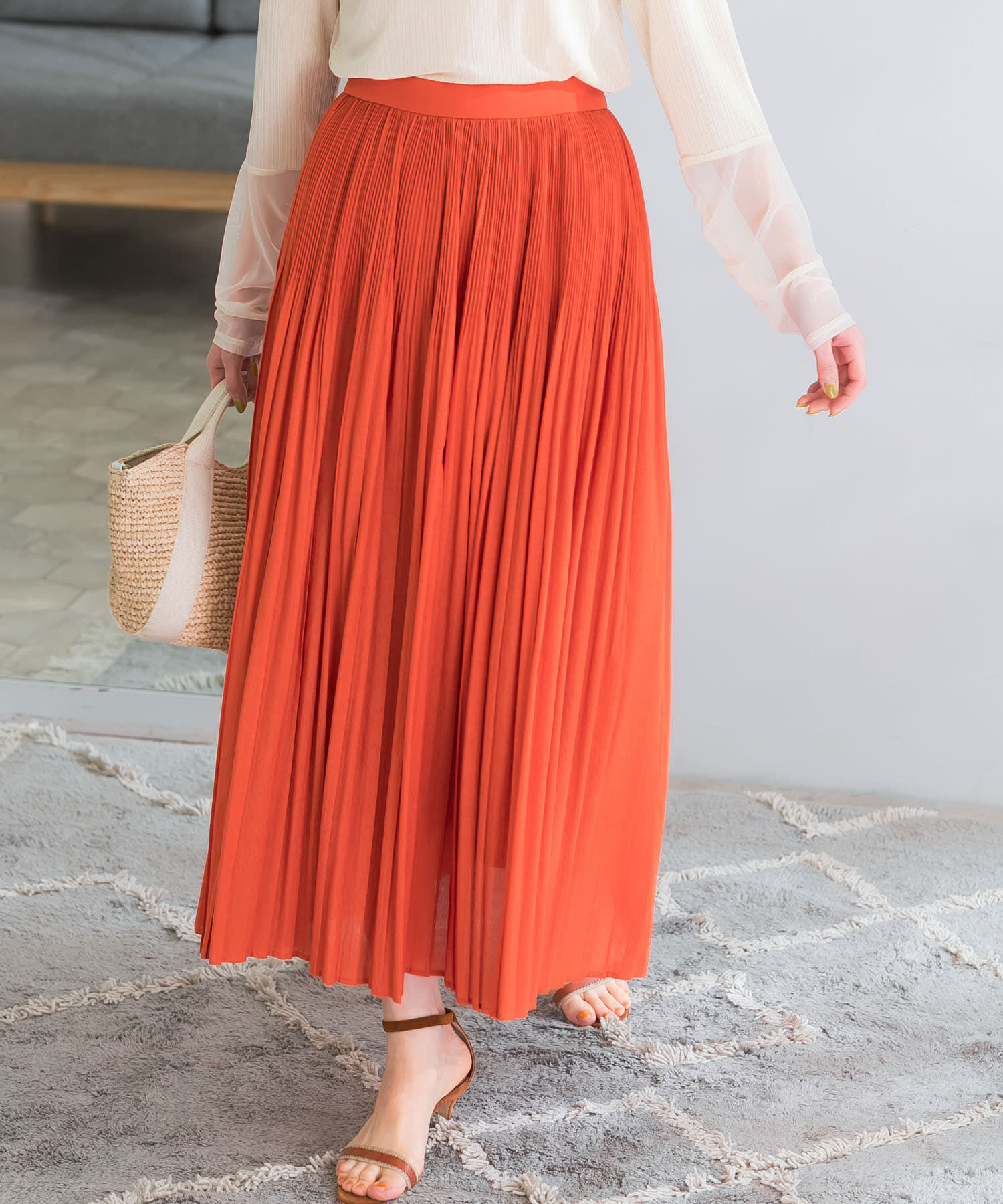 URBAN RESEARCH ROSSO「ランダムプリーツスカート」|スカート|