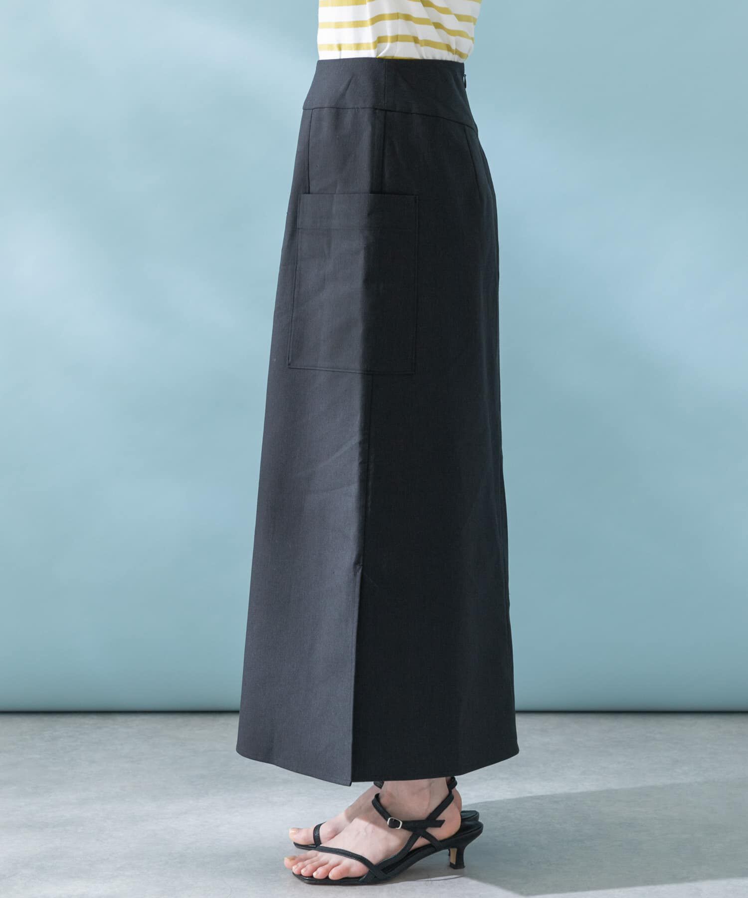 URBAN RESEARCH ROSSO「リネンストレッチスリットスカート」|スカート|