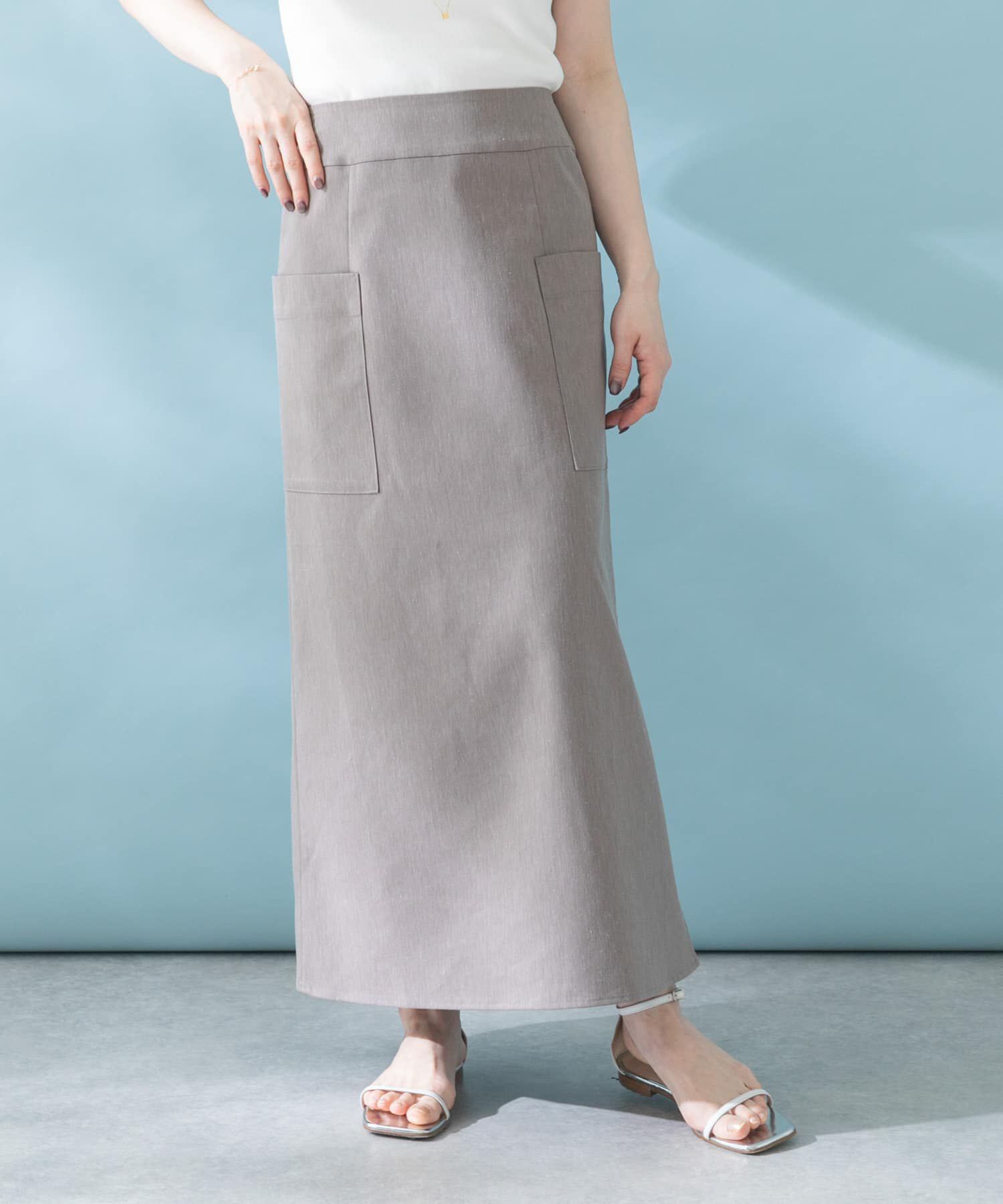 URBAN RESEARCH ROSSO「リネンストレッチスリットスカート」|スカート|モカ