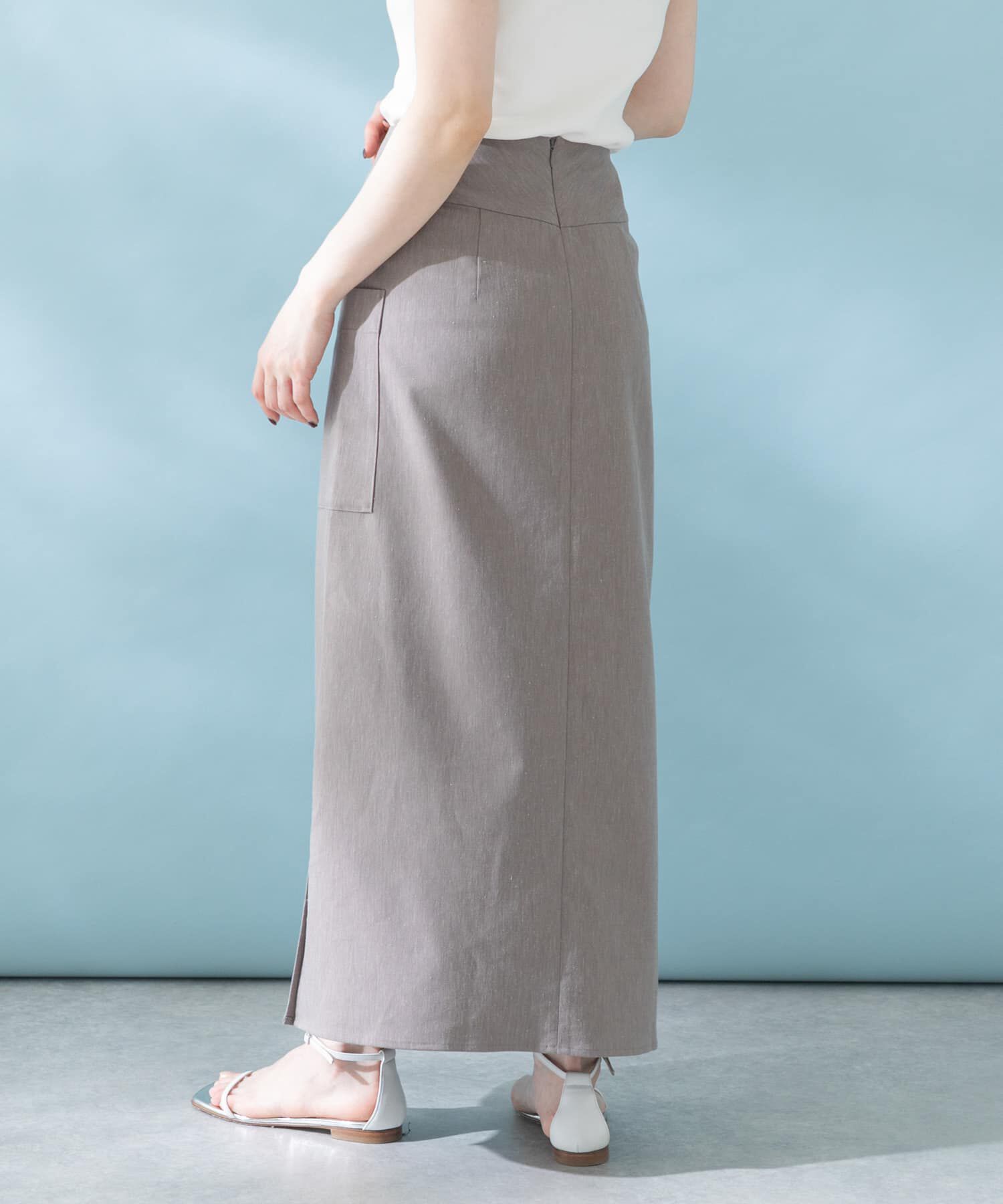 URBAN RESEARCH ROSSO「リネンストレッチスリットスカート」|スカート|