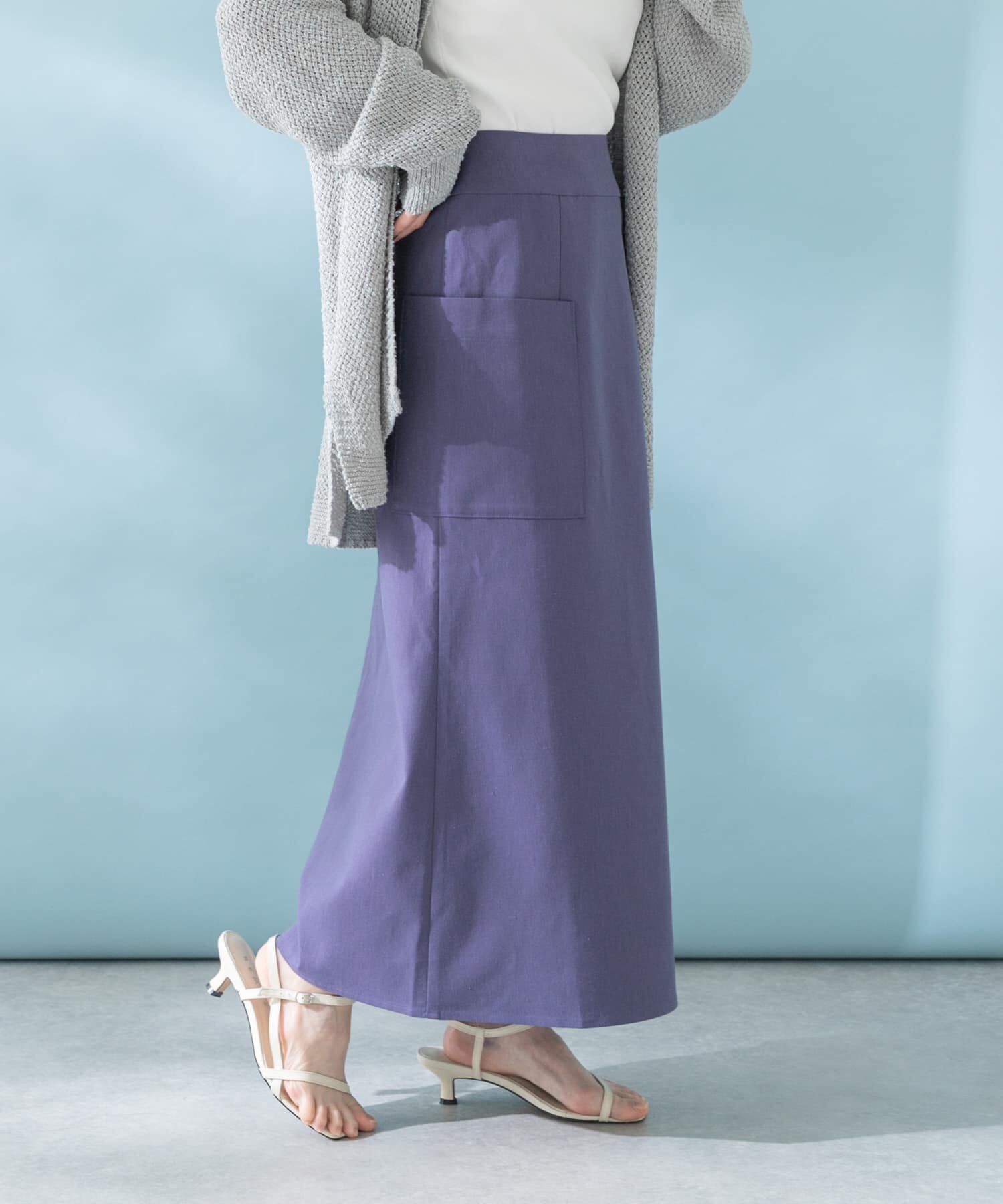 URBAN RESEARCH ROSSO「リネンストレッチスリットスカート」|スカート|