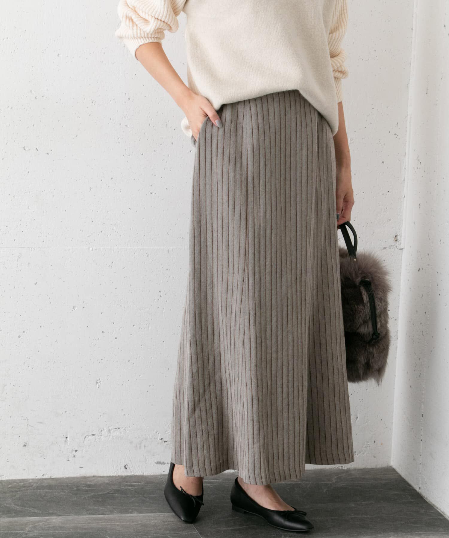 URBAN RESEARCH ROSSO「ウールリネンヘリンボンスカート&there4;」|スカート|