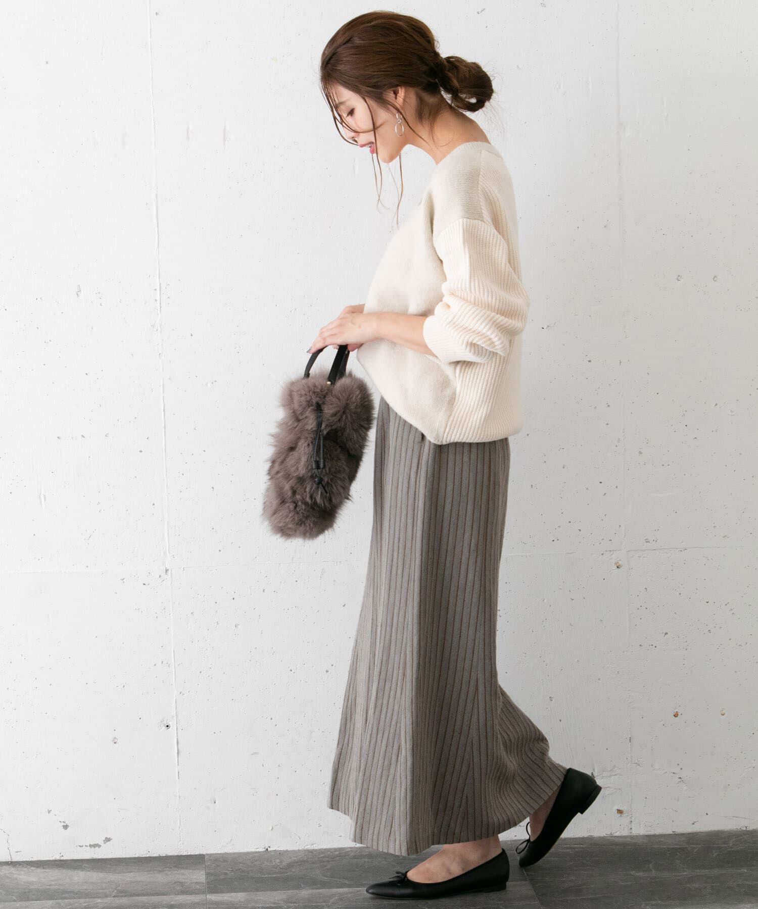 URBAN RESEARCH ROSSO「ウールリネンヘリンボンスカート&there4;」|スカート|