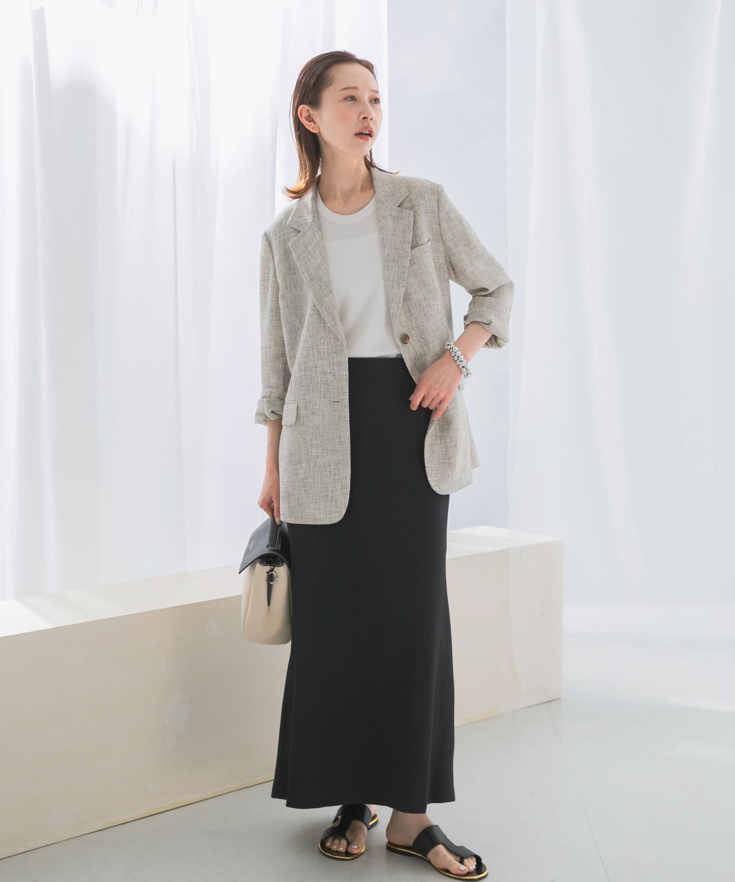 URBAN RESEARCH ROSSO「スーピマコットンUネックカットソー」|Tシャツ・カットソー|