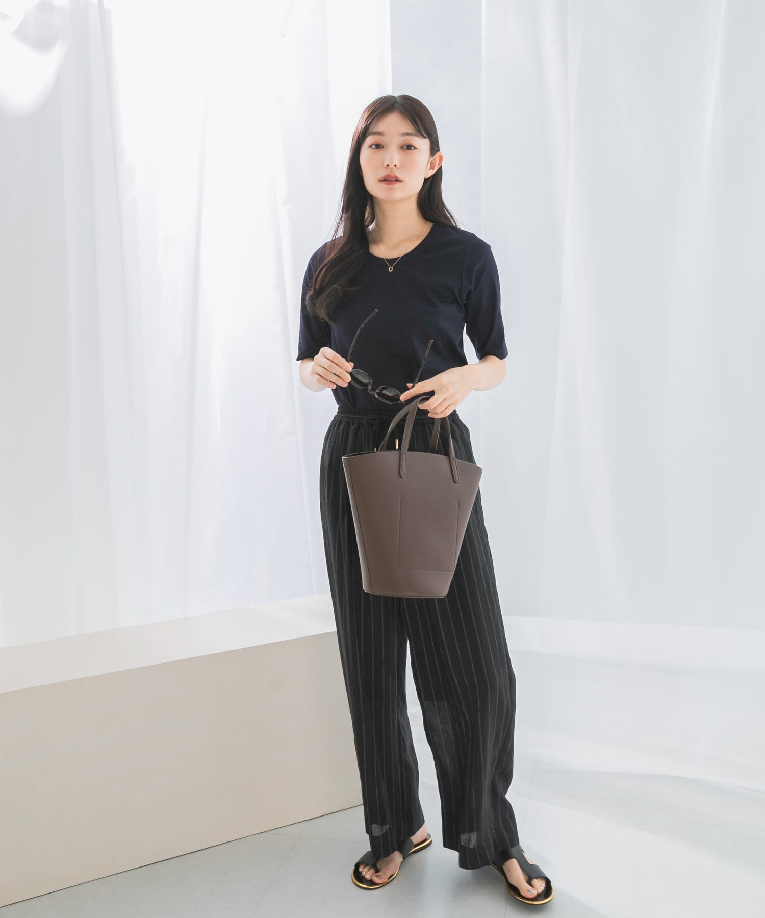 URBAN RESEARCH ROSSO「スーピマコットンUネックカットソー」|Tシャツ・カットソー|