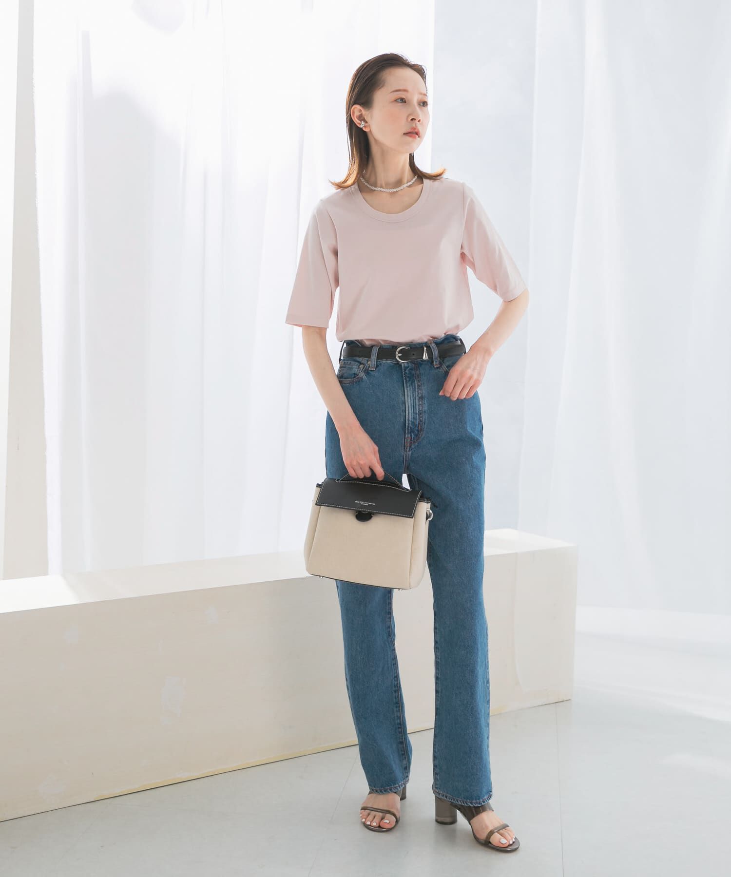 URBAN RESEARCH ROSSO「スーピマコットンUネックカットソー」|Tシャツ・カットソー|