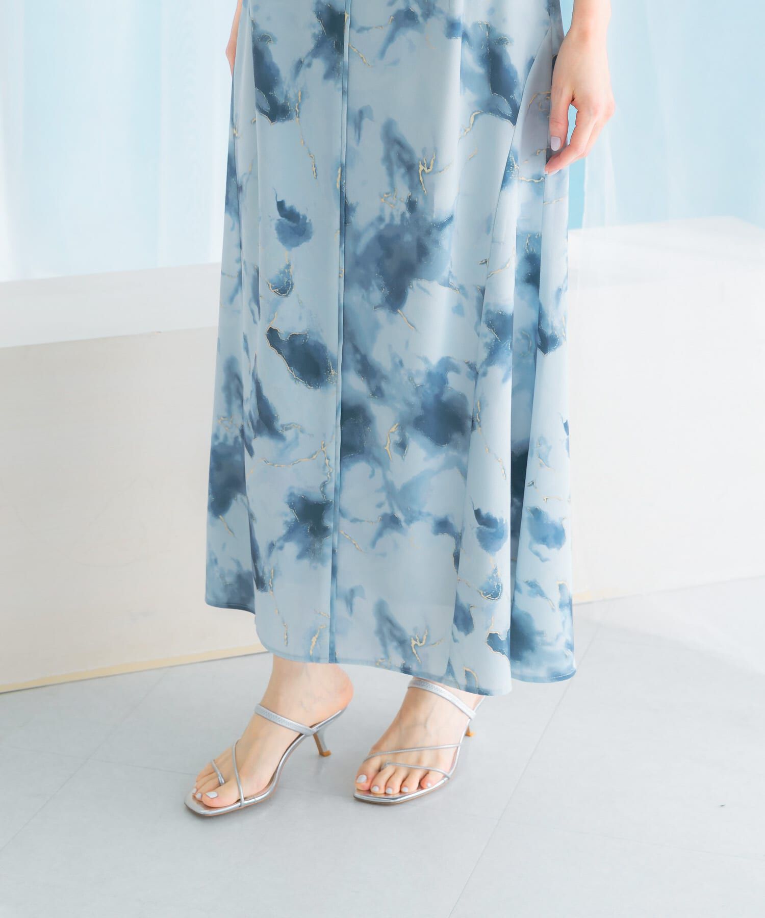 URBAN RESEARCH ROSSO「前後2WAYマーブルプリントフレアスカート」|スカート|