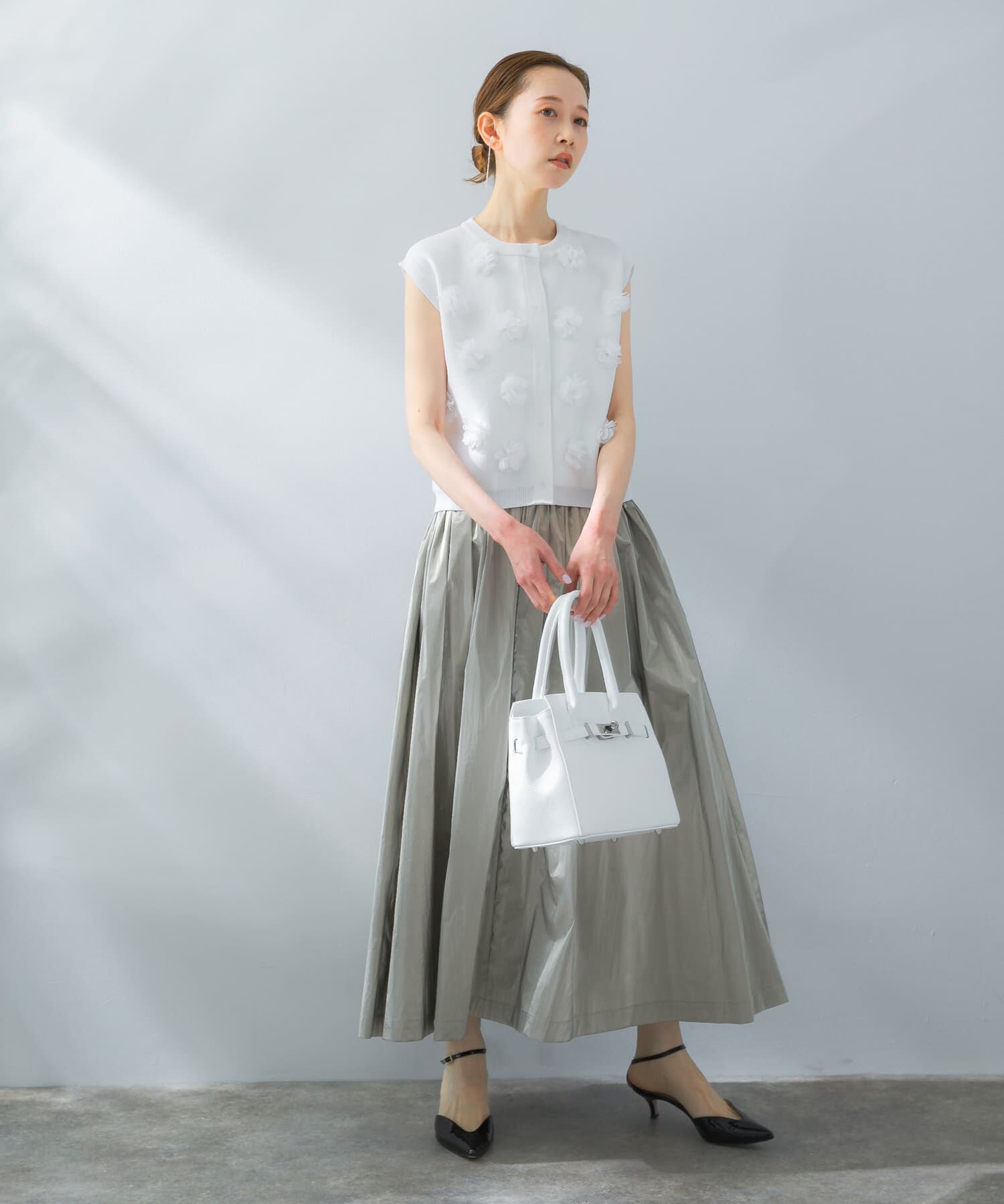 URBAN RESEARCH ROSSO「グロッシーギャザースカート」|スカート|