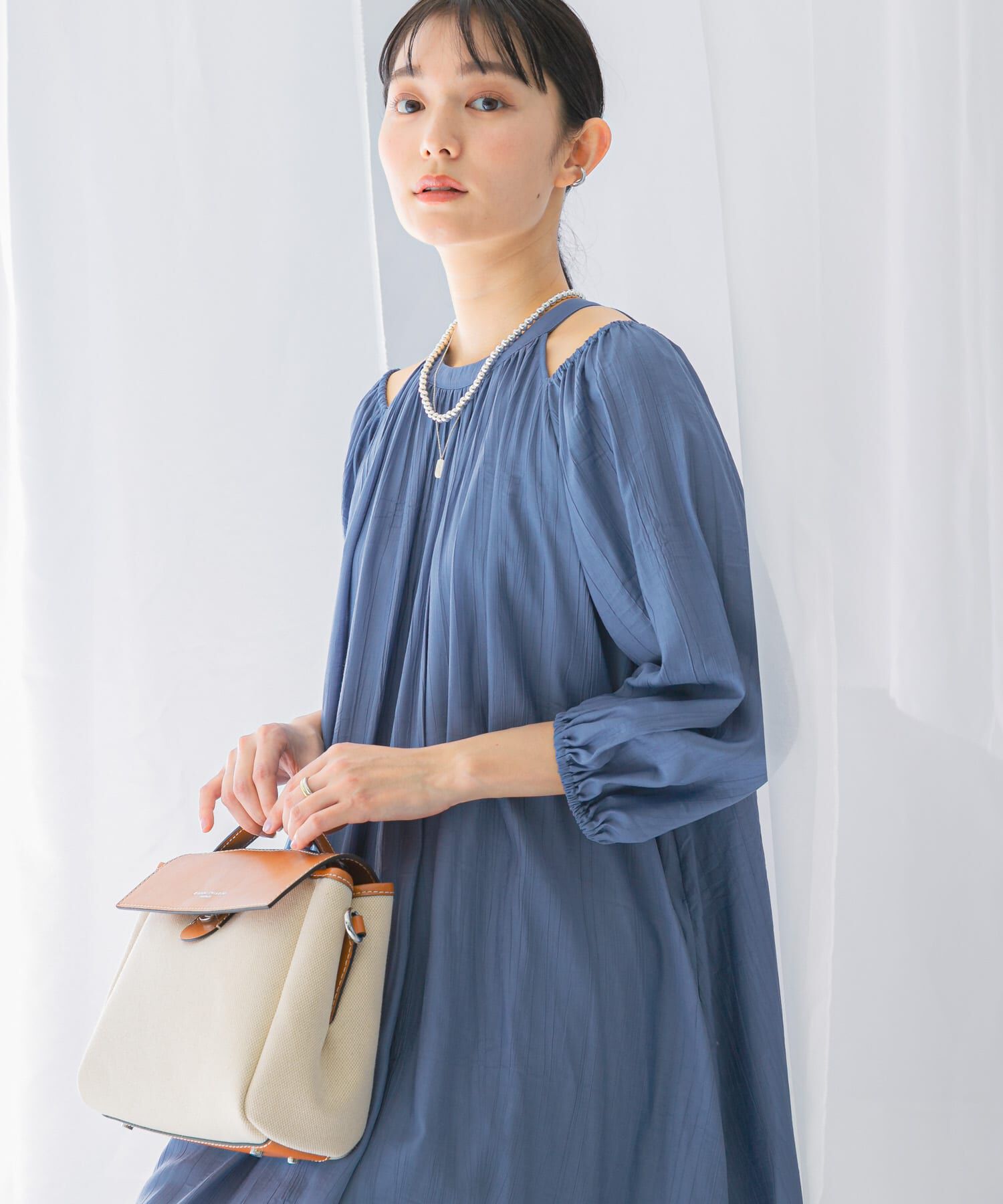 URBAN RESEARCH ROSSO「リネンライク2wayオフショルワンピース」|ワンピース|