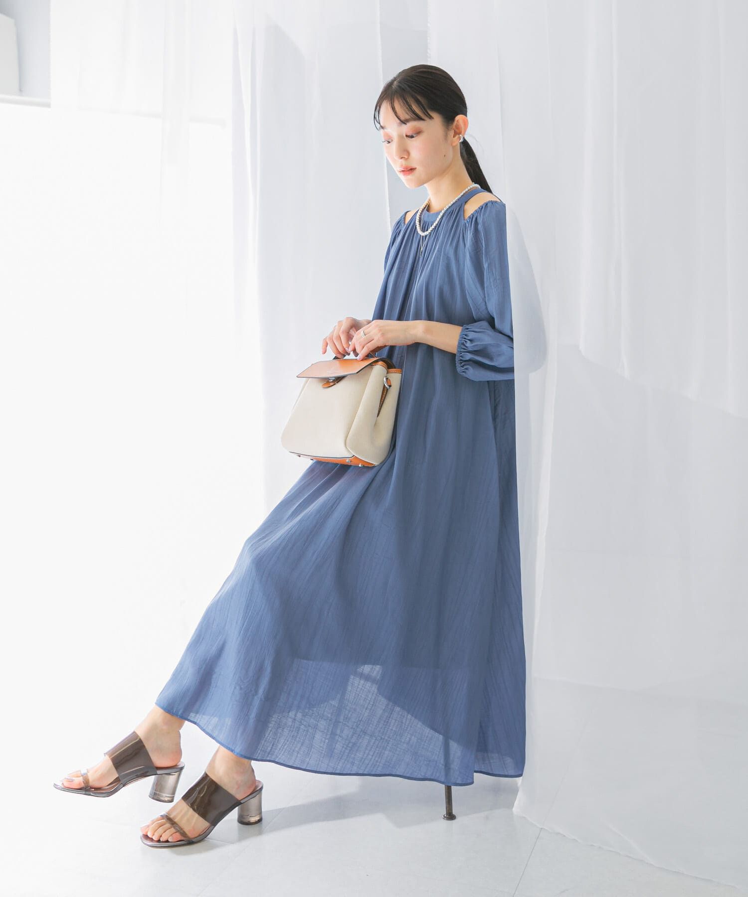 URBAN RESEARCH ROSSO「リネンライク2wayオフショルワンピース」|ワンピース|