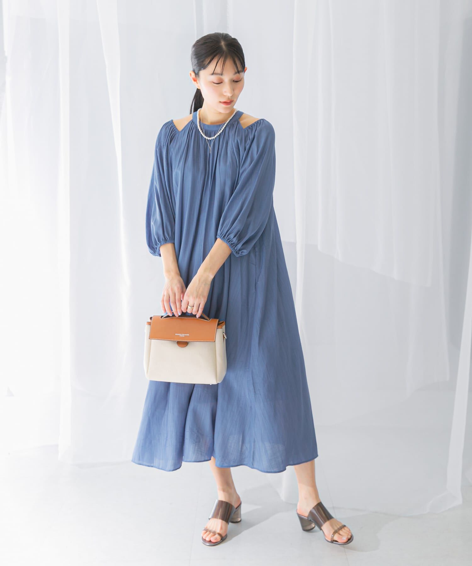 URBAN RESEARCH ROSSO「リネンライク2wayオフショルワンピース」|ワンピース|