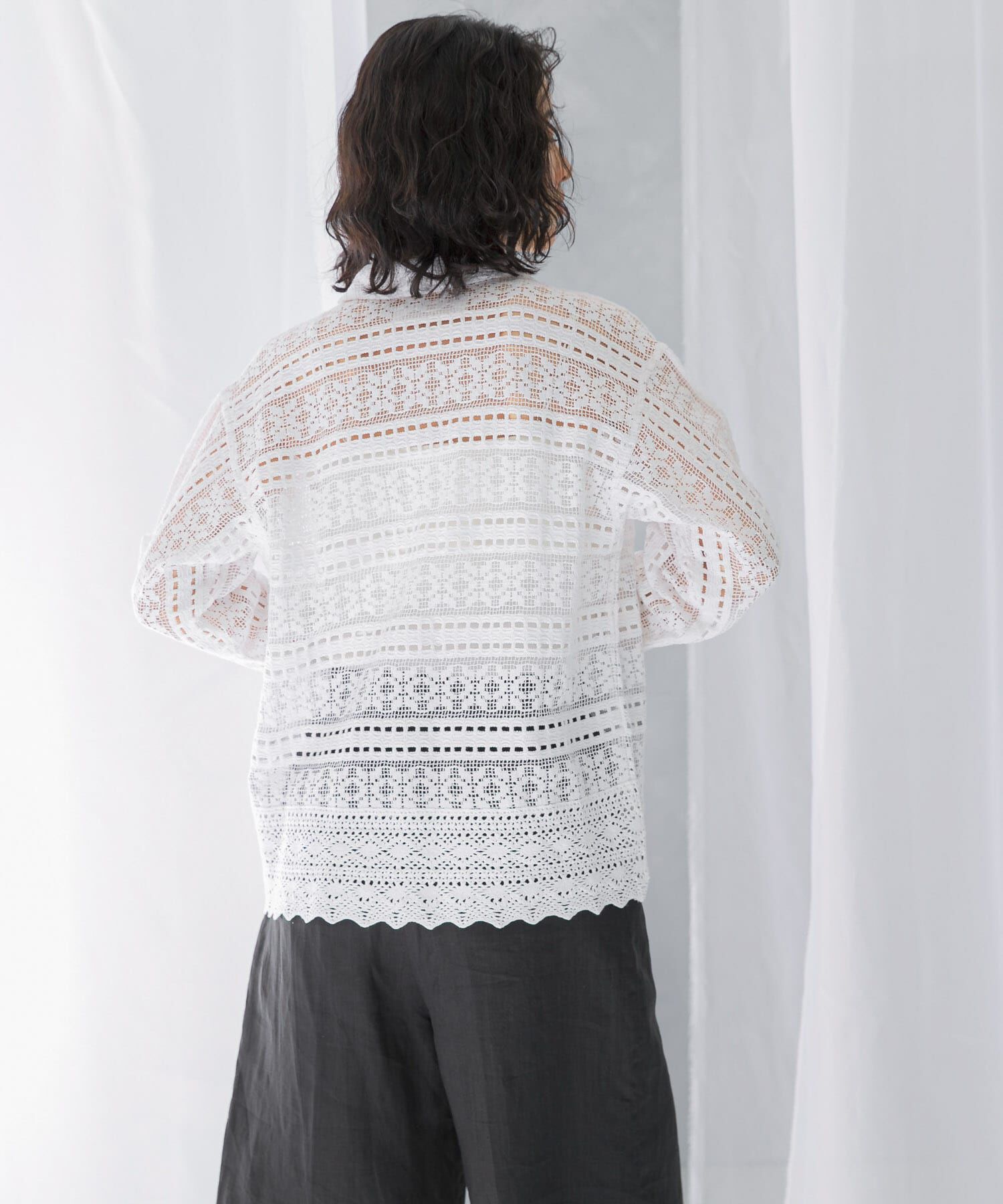 URBAN RESEARCH ROSSO「sara mallika　COTTON BORDER LACE TOP」|その他|