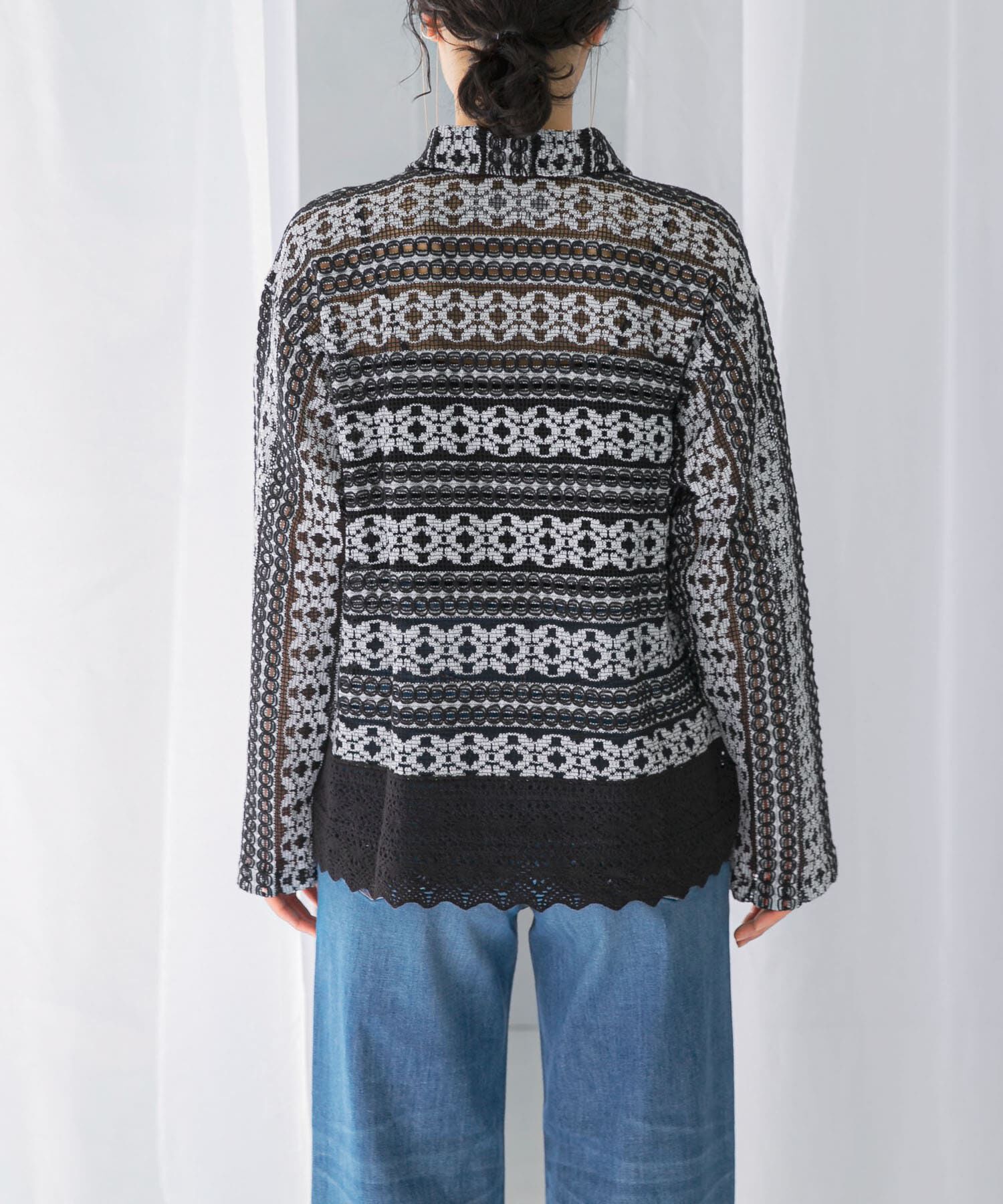 URBAN RESEARCH ROSSO「sara mallika　COTTON BORDER LACE TOP」|その他|