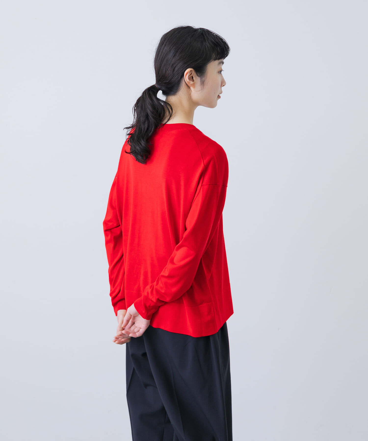 かぐれ「ウォッシャブルシルクワイドニット」|ニット・セーター|