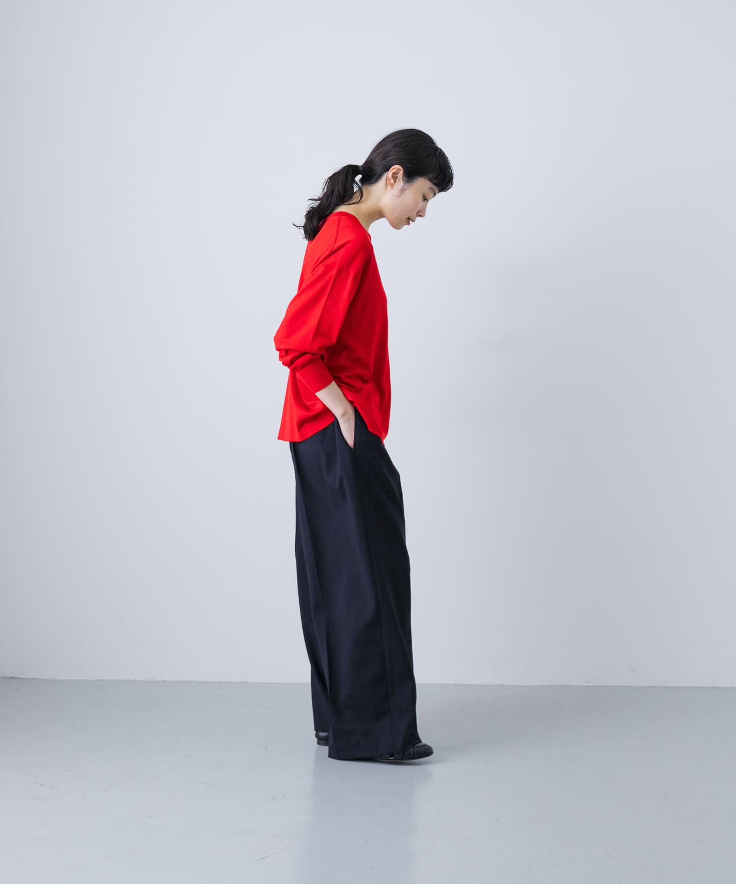 かぐれ「ウォッシャブルシルクワイドニット」|ニット・セーター|