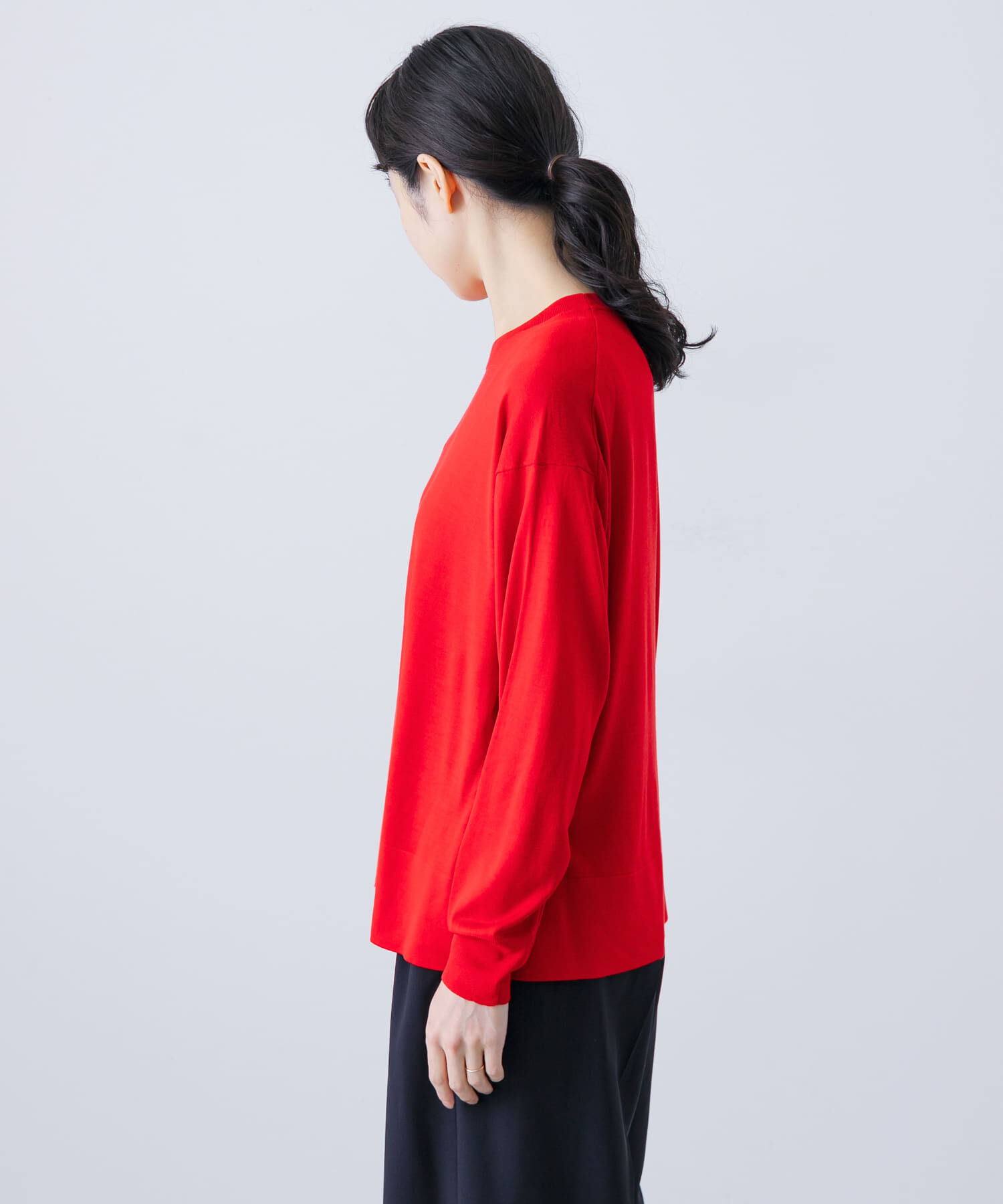 かぐれ「ウォッシャブルシルクワイドニット」|ニット・セーター|