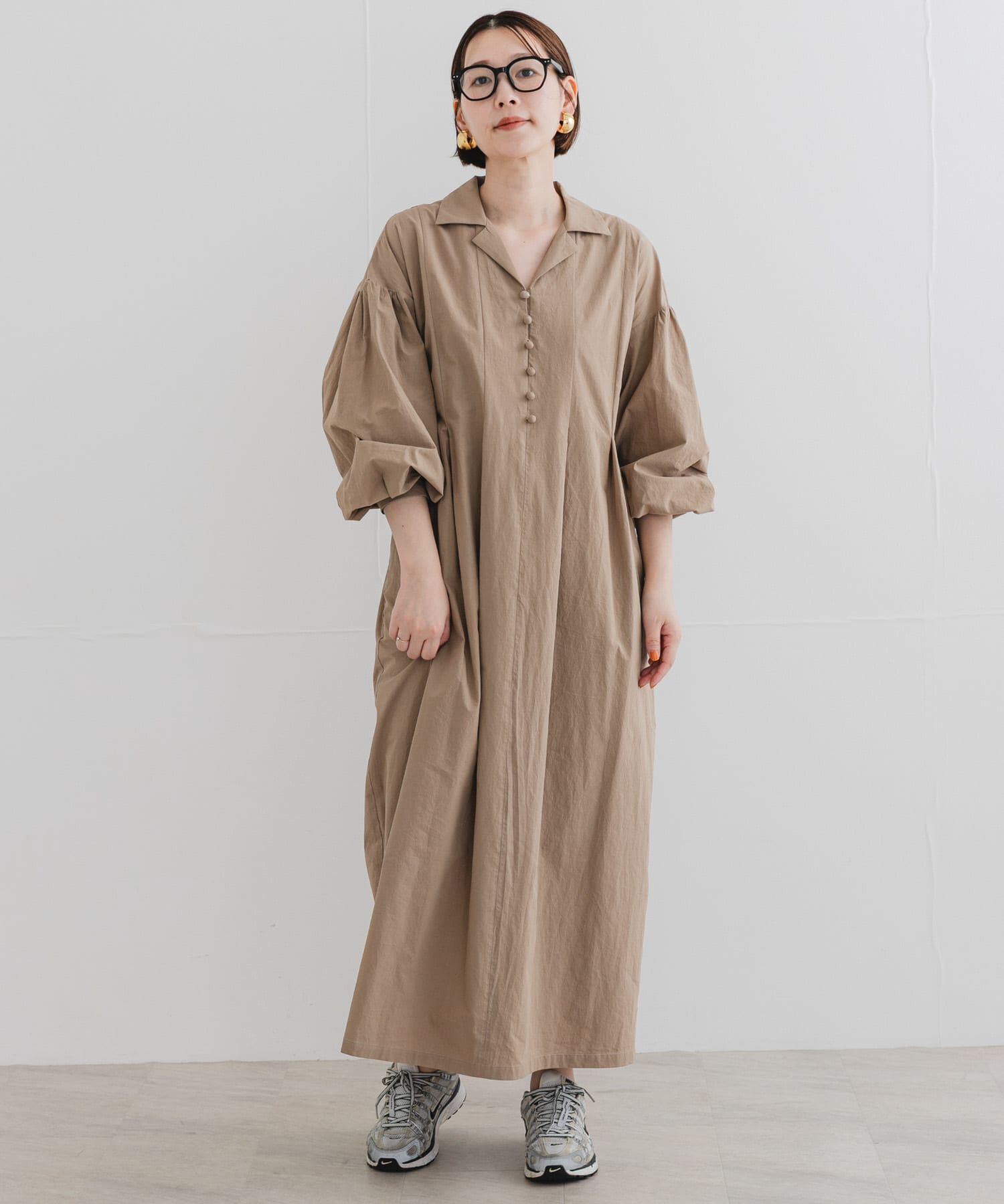 URBAN RESEARCH ROSSO「F by ROSSO　オープンカラーワンピース」|ワンピース|