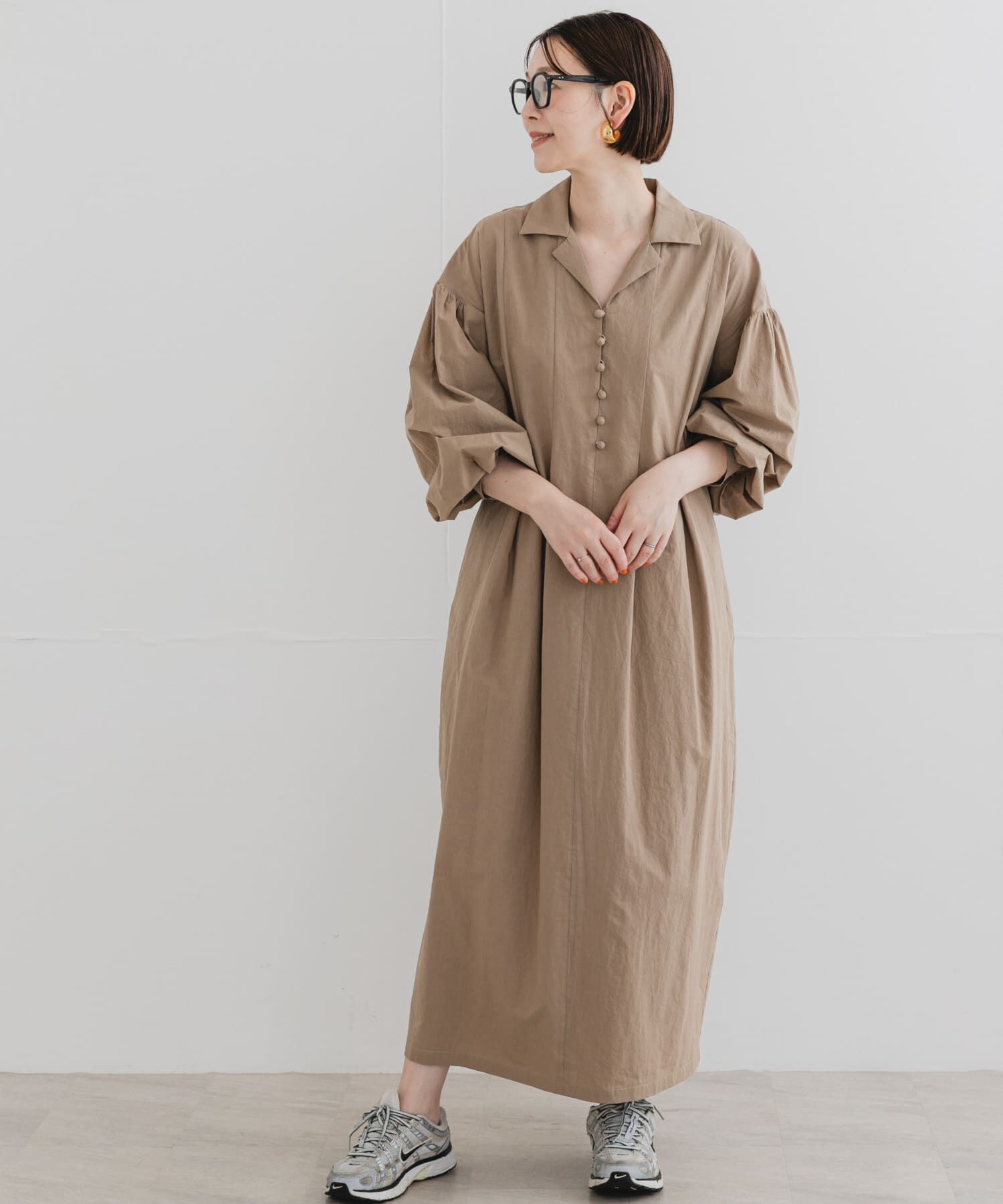 URBAN RESEARCH ROSSO「F by ROSSO　オープンカラーワンピース」|ワンピース|