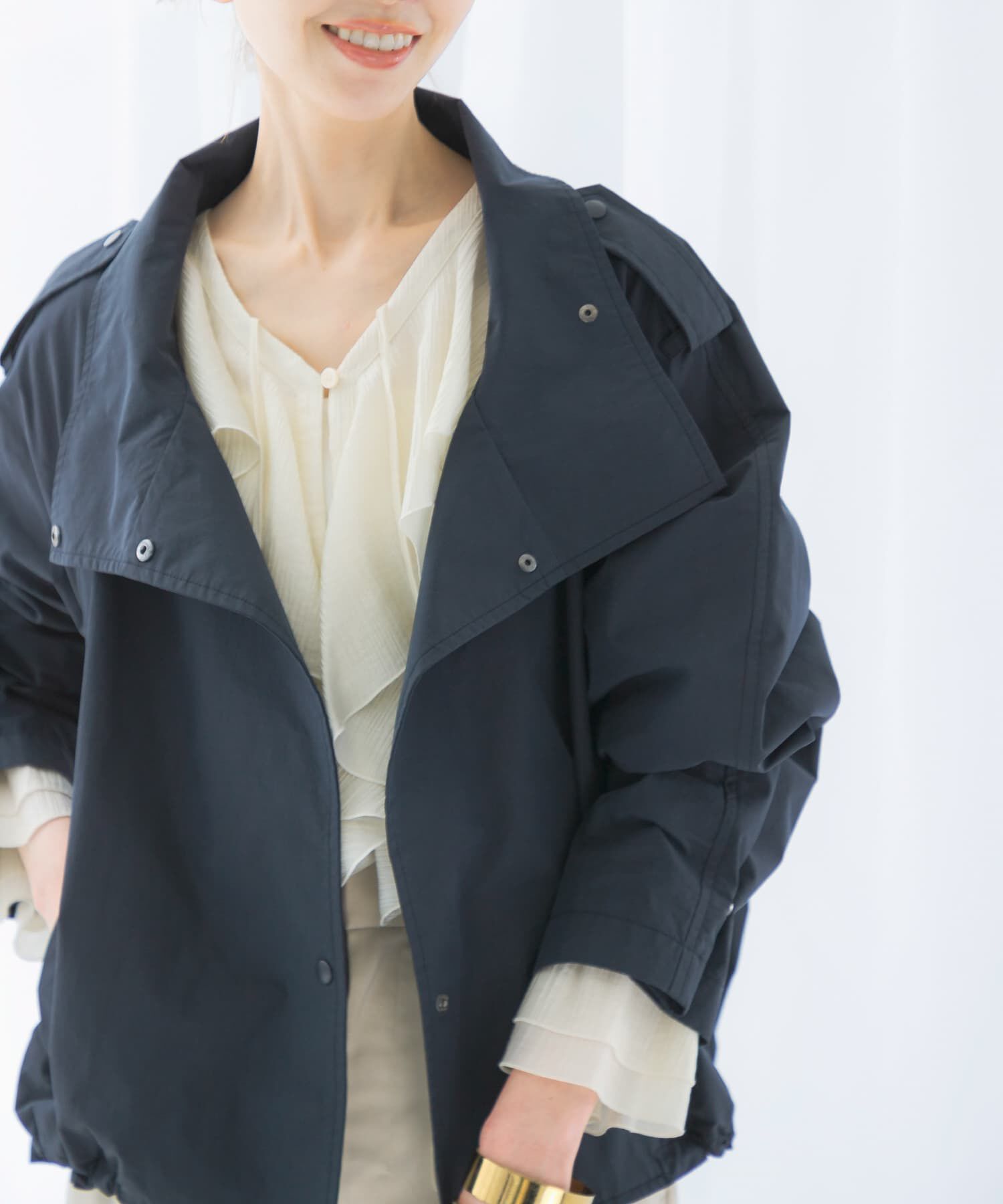 URBAN RESEARCH ROSSO「『撥水』スタンドカラーショートブルゾン」|ブルゾン・スタジャン|